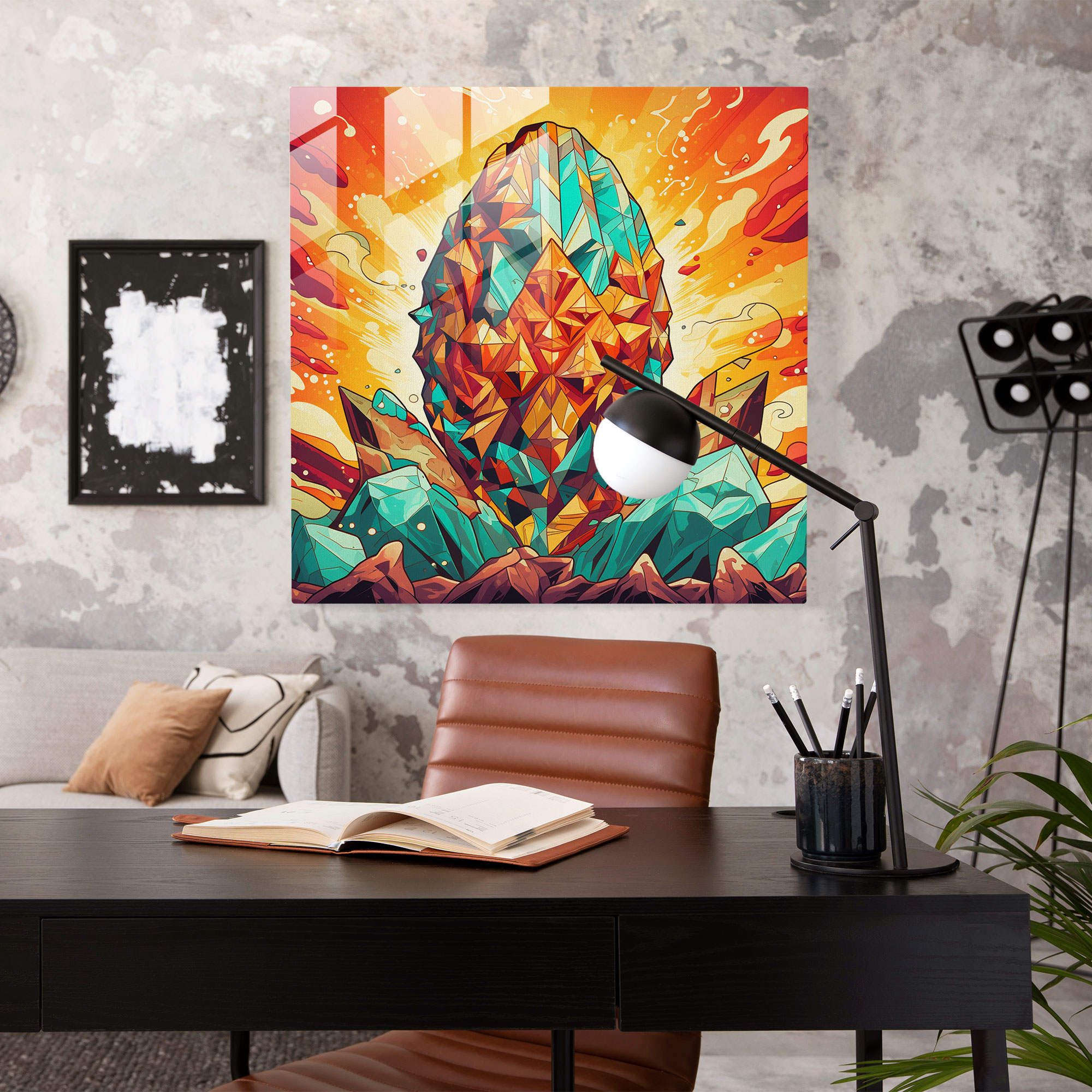Rolling Stones Glass Print - Rolling Stones, Wall Decoration, Resilience, Strength