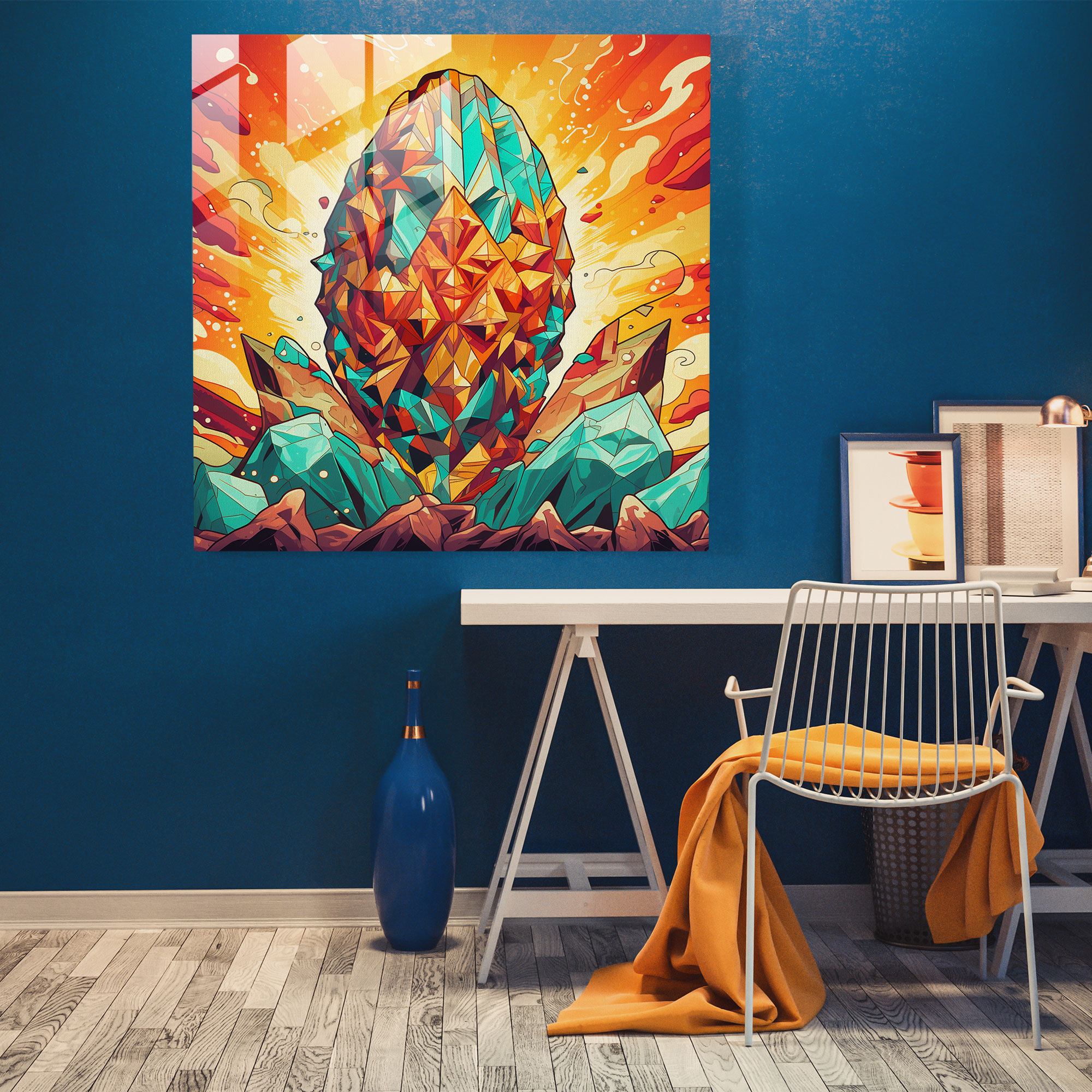Rolling Stones Glass Print - Rolling Stones, Wall Decoration, Resilience, Strength