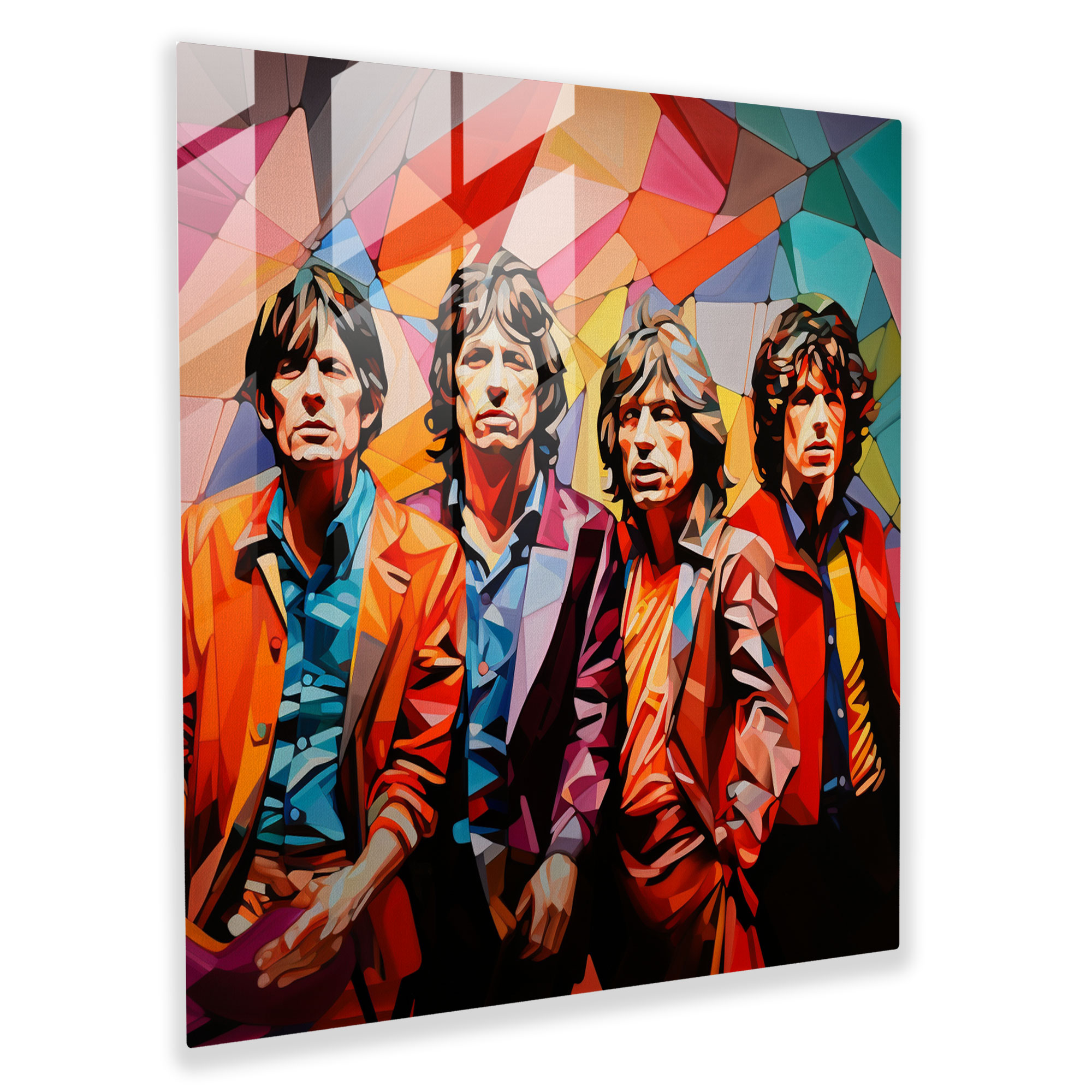 Rolling Stones Glass Wall Art - Rolling Stones, Glass Wall Art, Wall Decoration, Vibrant Colors