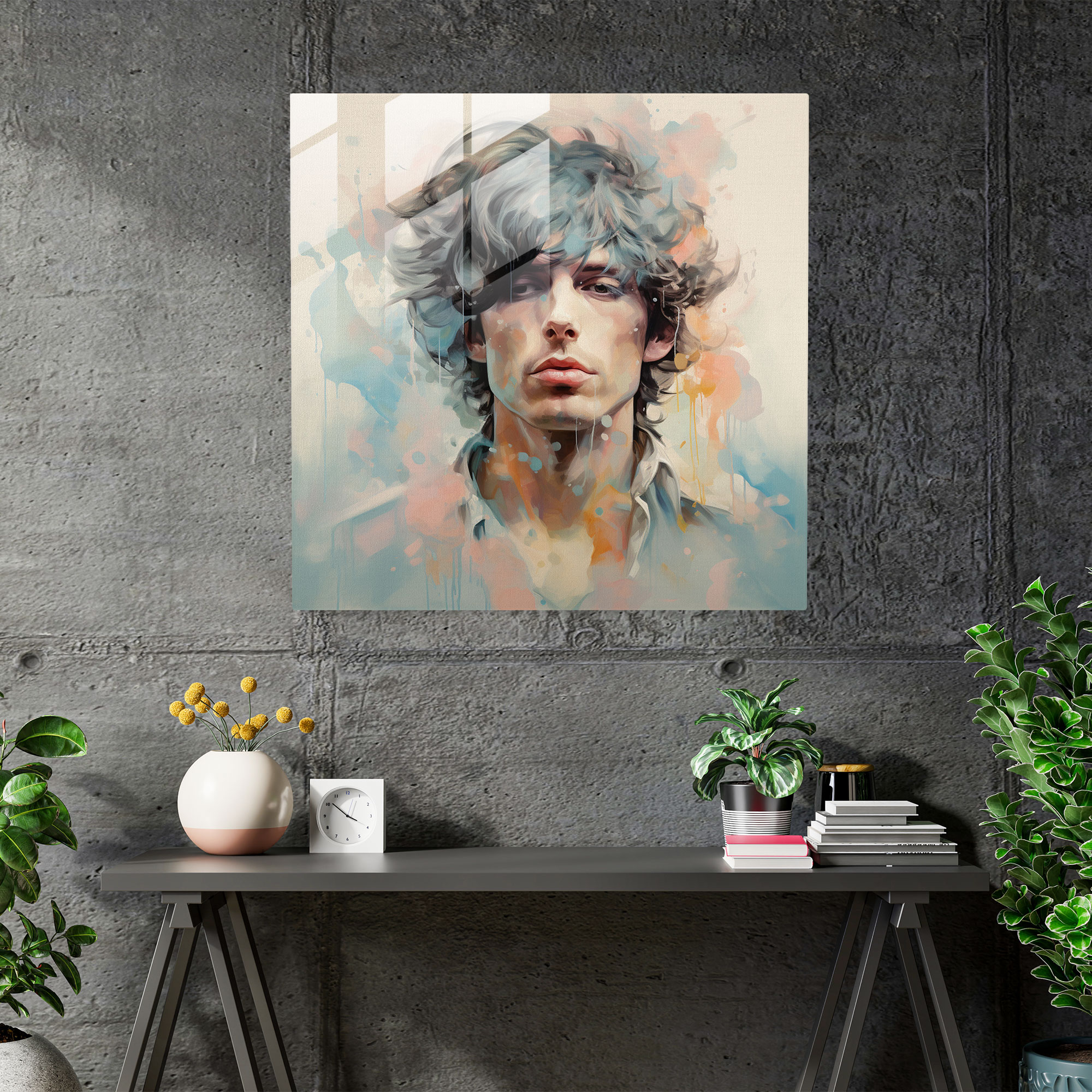 Glasbild Rolling Stones - Delikat Zarte Farbtöne Wohnkultur
