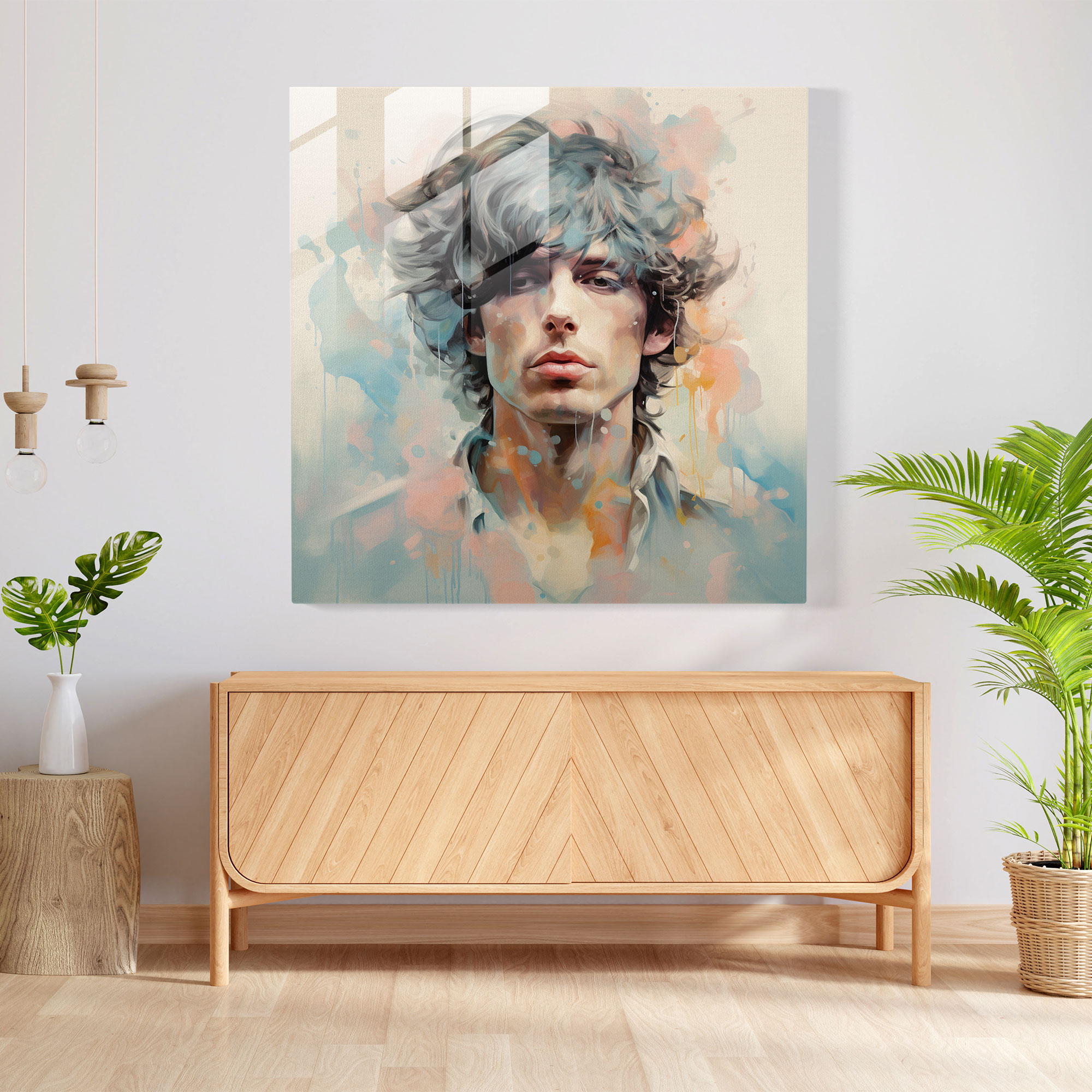 Glasbild Rolling Stones - Delikat Zarte Farbtöne Wohnkultur