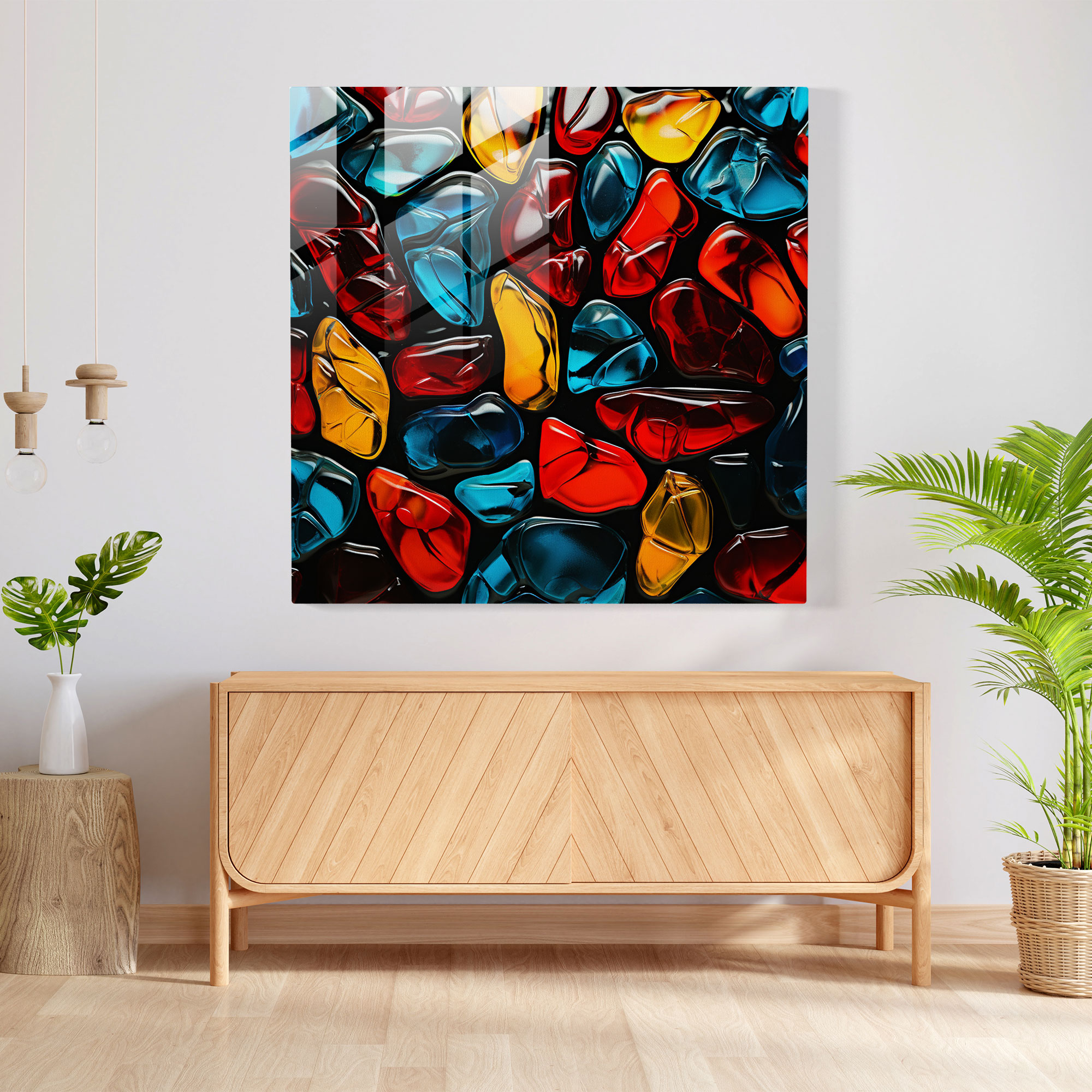 Glasbild Rolling Stones - Lebendige Farben für Zuhause