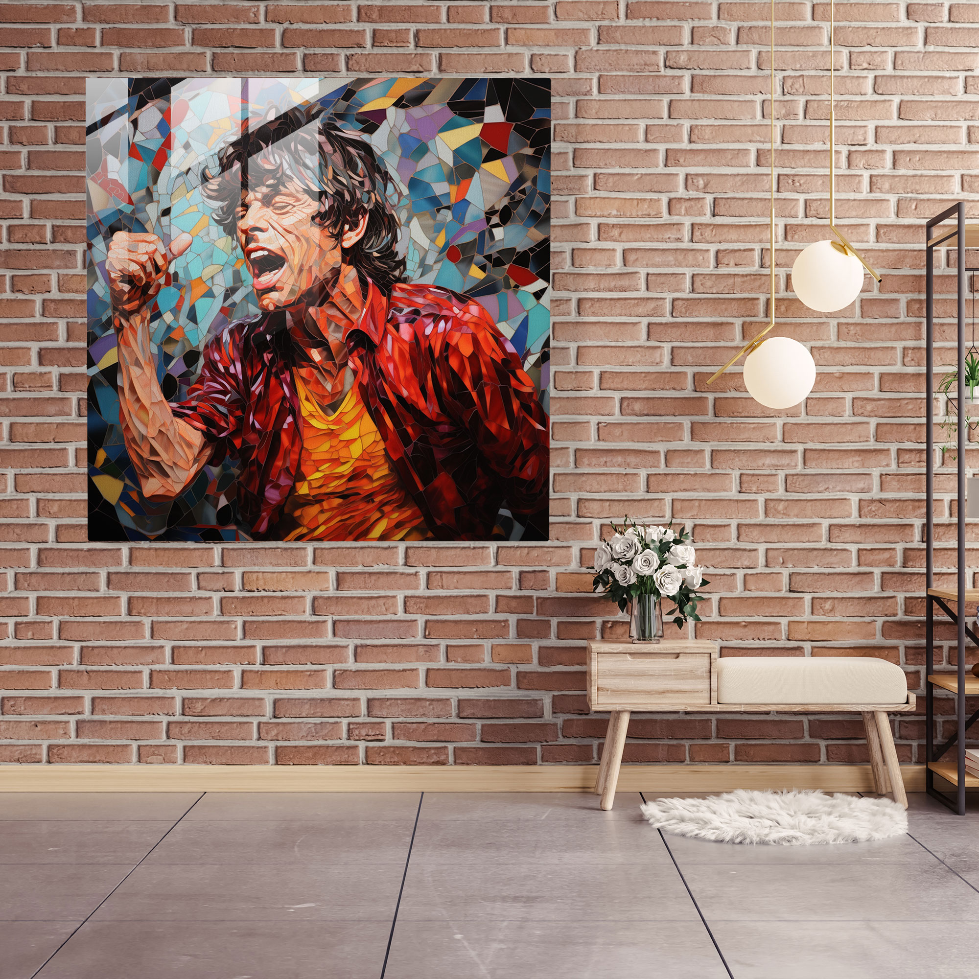 Colorful Stones Glass Print - Rolling Stones, Rolling Stones, Glass Art, Breathtaking Masterpiece