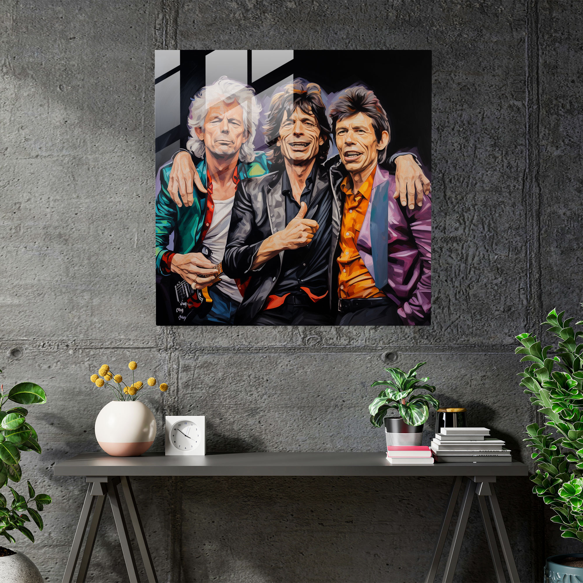 Elegant Stones Glass Print - Rolling Stones, Glass Print, Modern Art, Rolling Stones