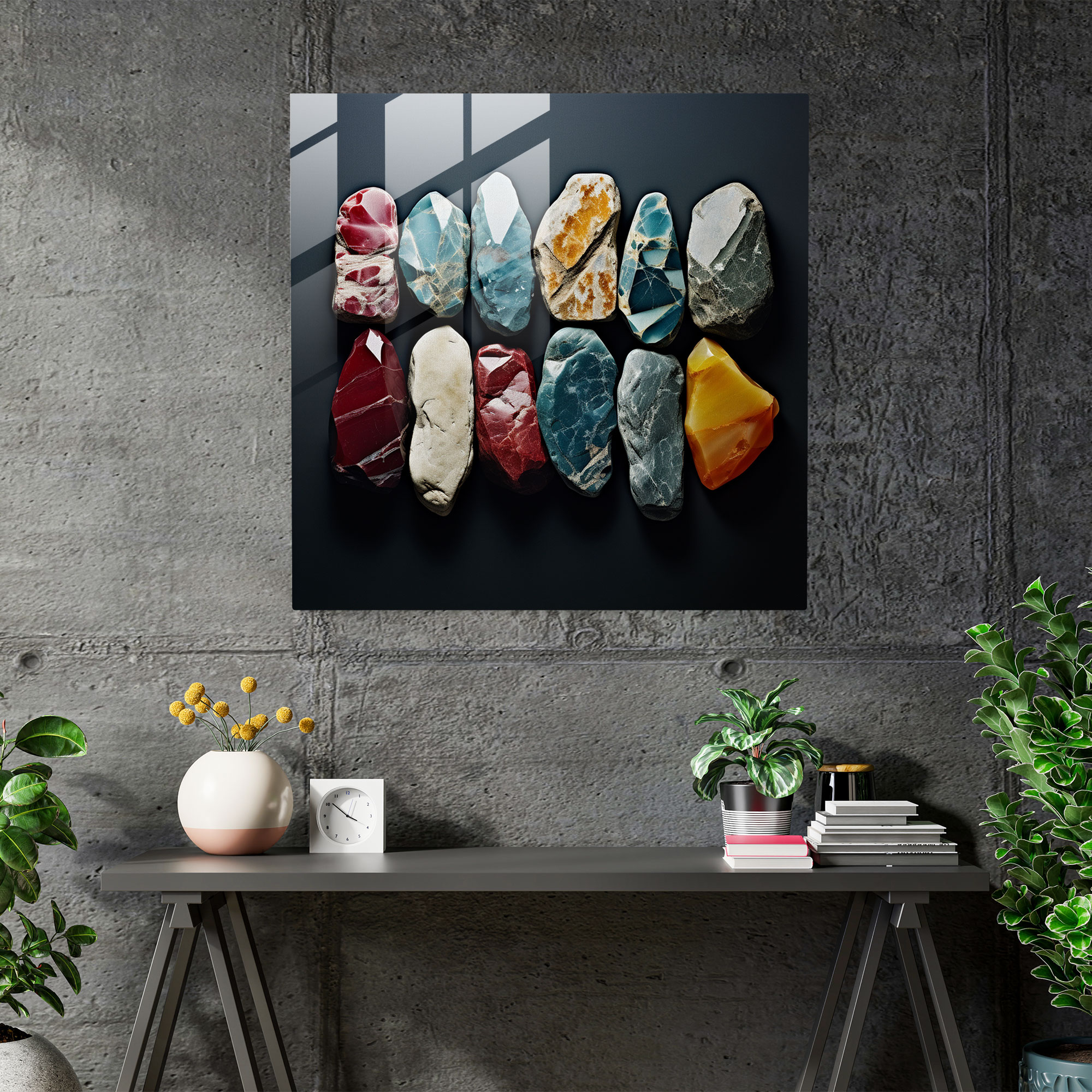 Glasbild Rolling Stones - Rolling Stones Glas Kunst Natürliche Schönheit Wanddekoration