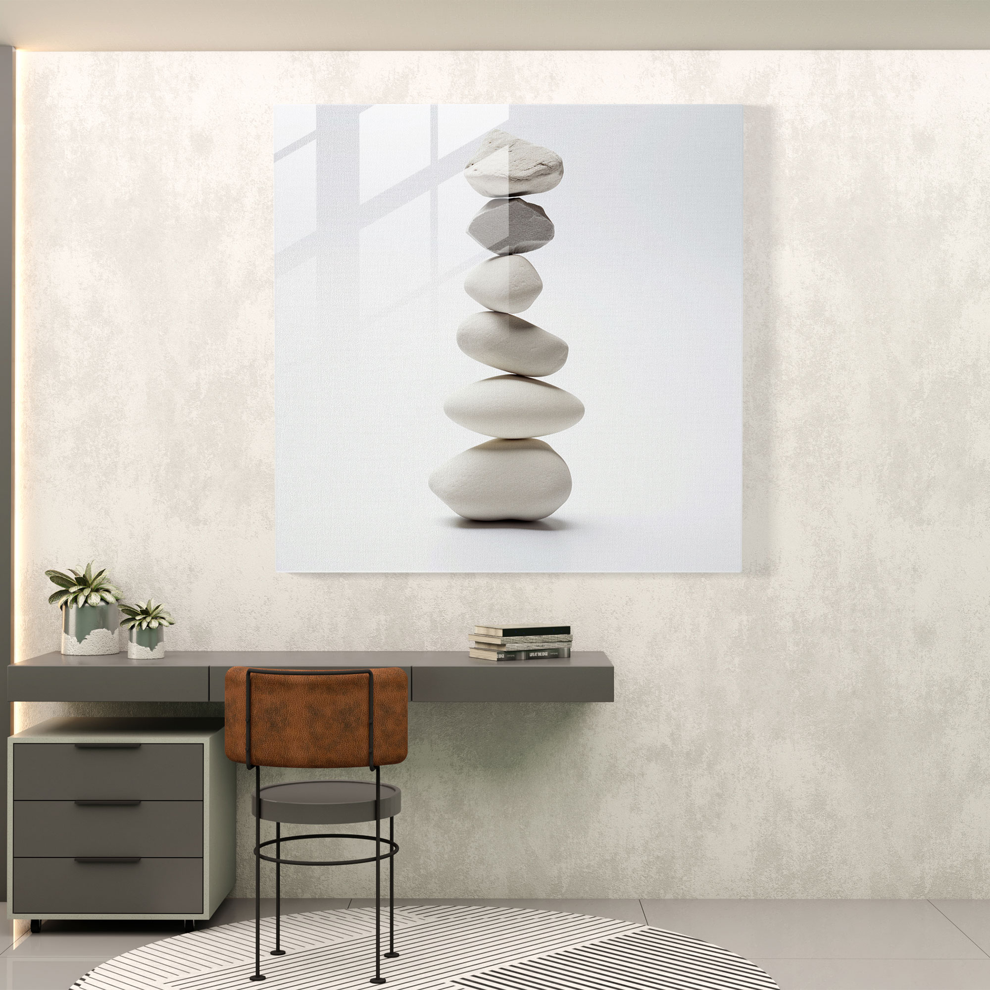 Rolling Stones Glasbild - Rolling Stones Modern Art Ausgewogene Komposition Einfachheit