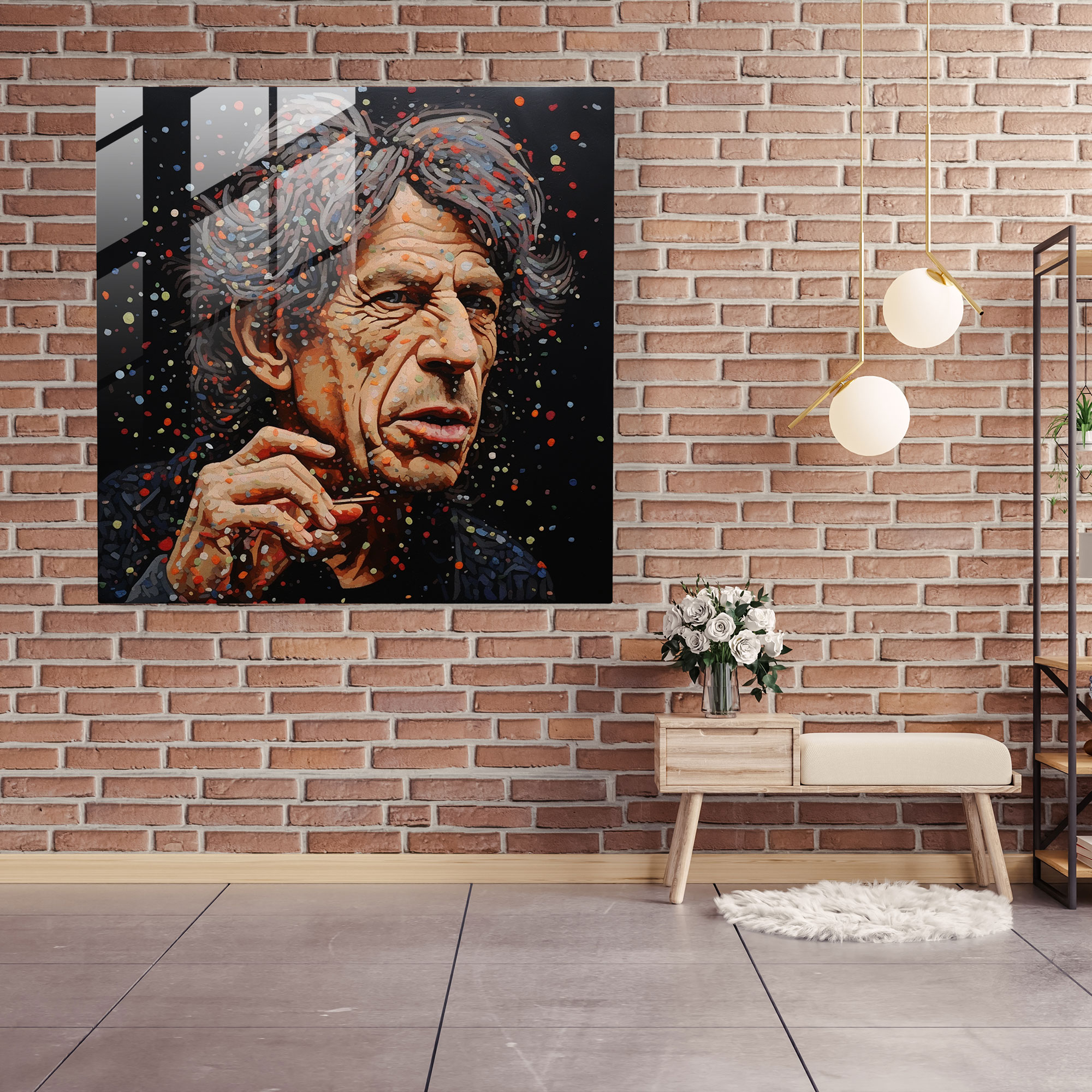 Glasbild Rolling Stones - Rolling Stones Glas Kunst Glasbild Reich