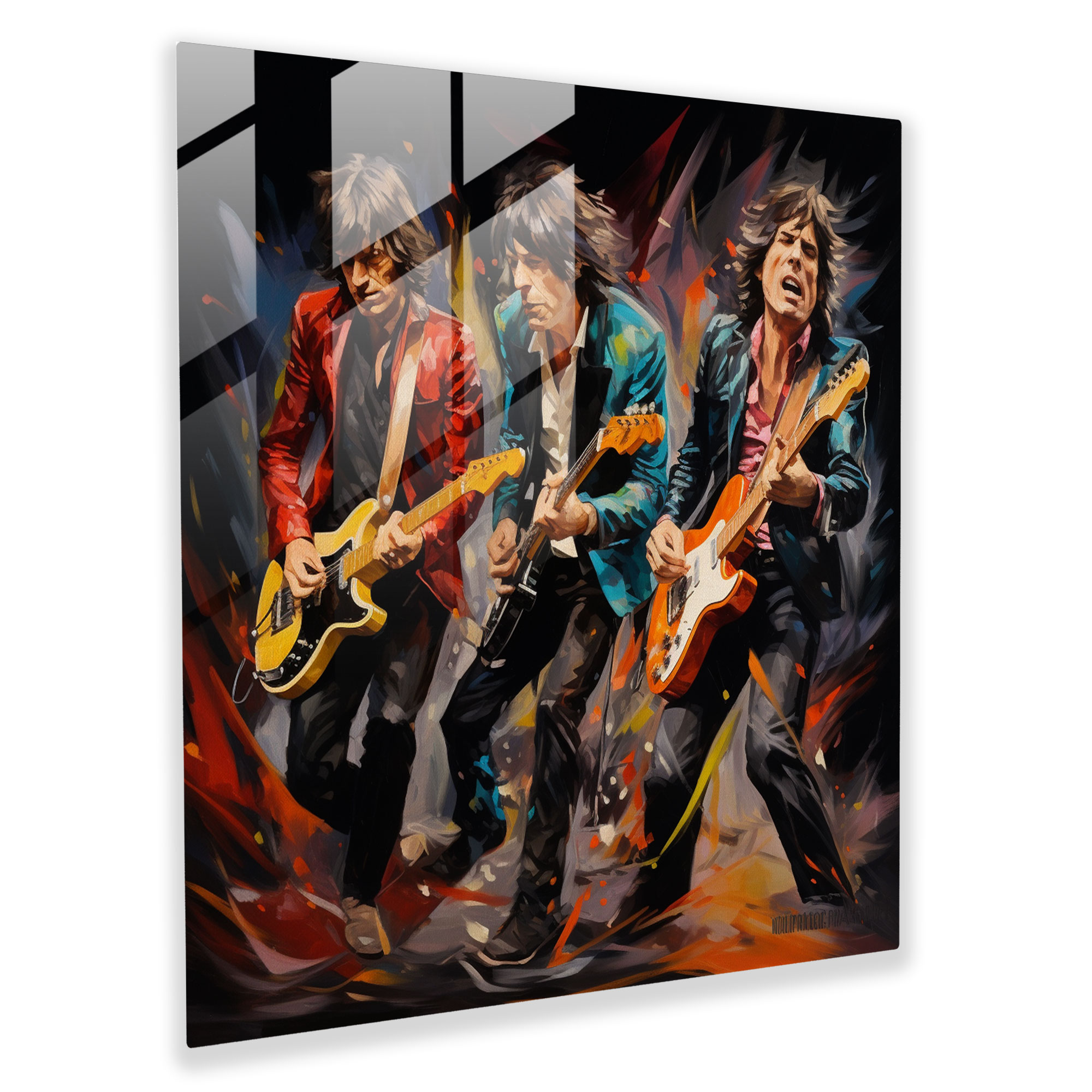 Glass Print - Rolling Stones In Motion - Rolling Stones, Rolling Stones, Glass Print, Home Decoration
