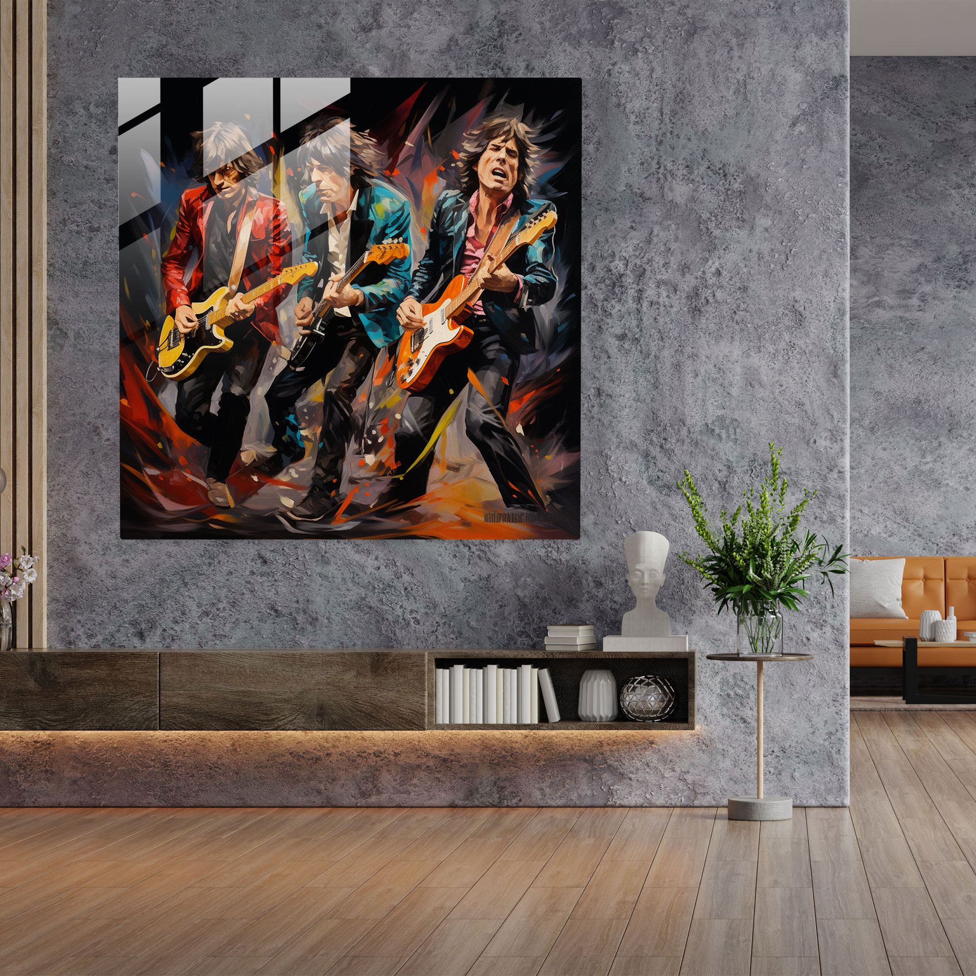 Glass Print - Rolling Stones In Motion - Rolling Stones, Rolling Stones, Glass Print, Home Decoration