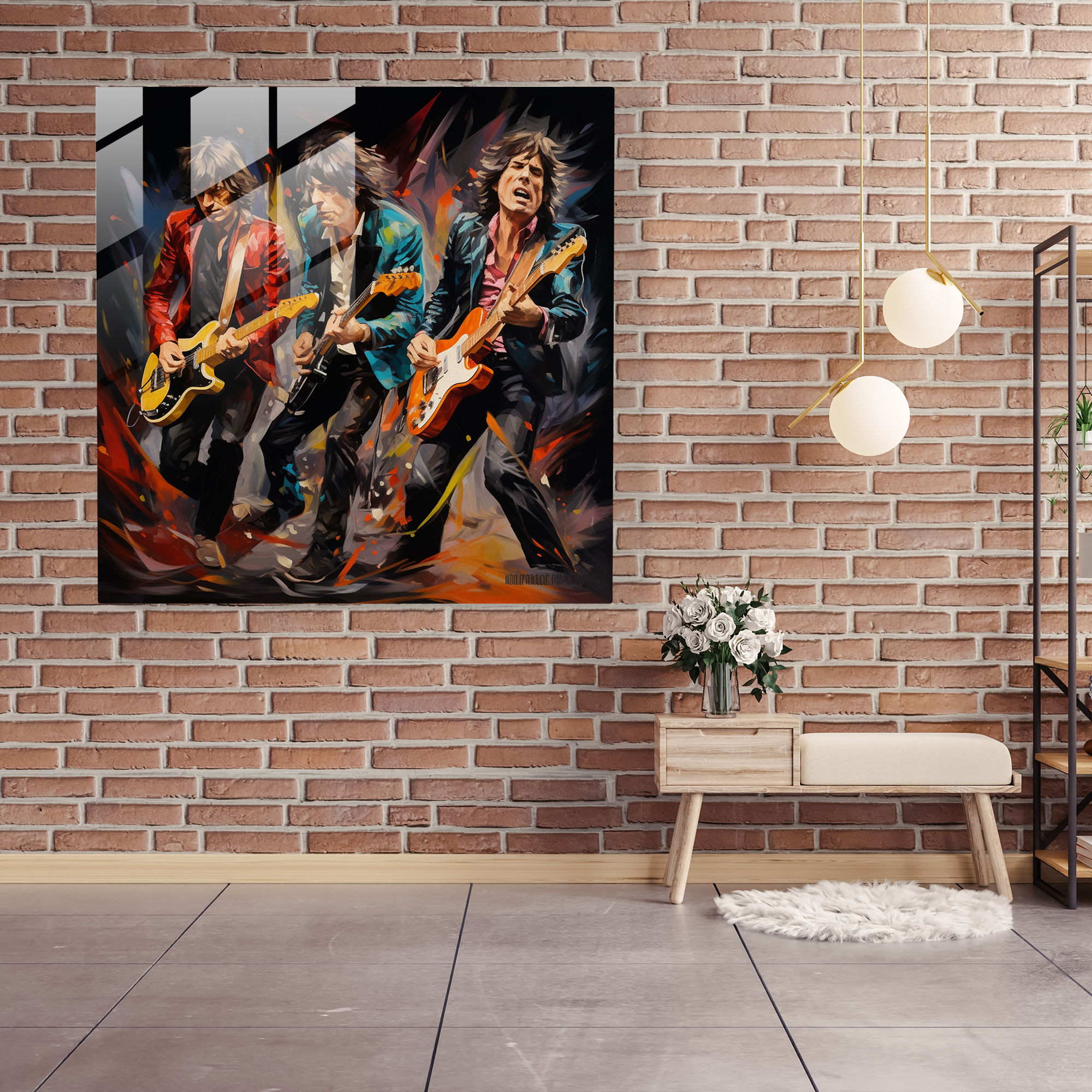 Glass Print - Rolling Stones In Motion - Rolling Stones, Rolling Stones, Glass Print, Home Decoration