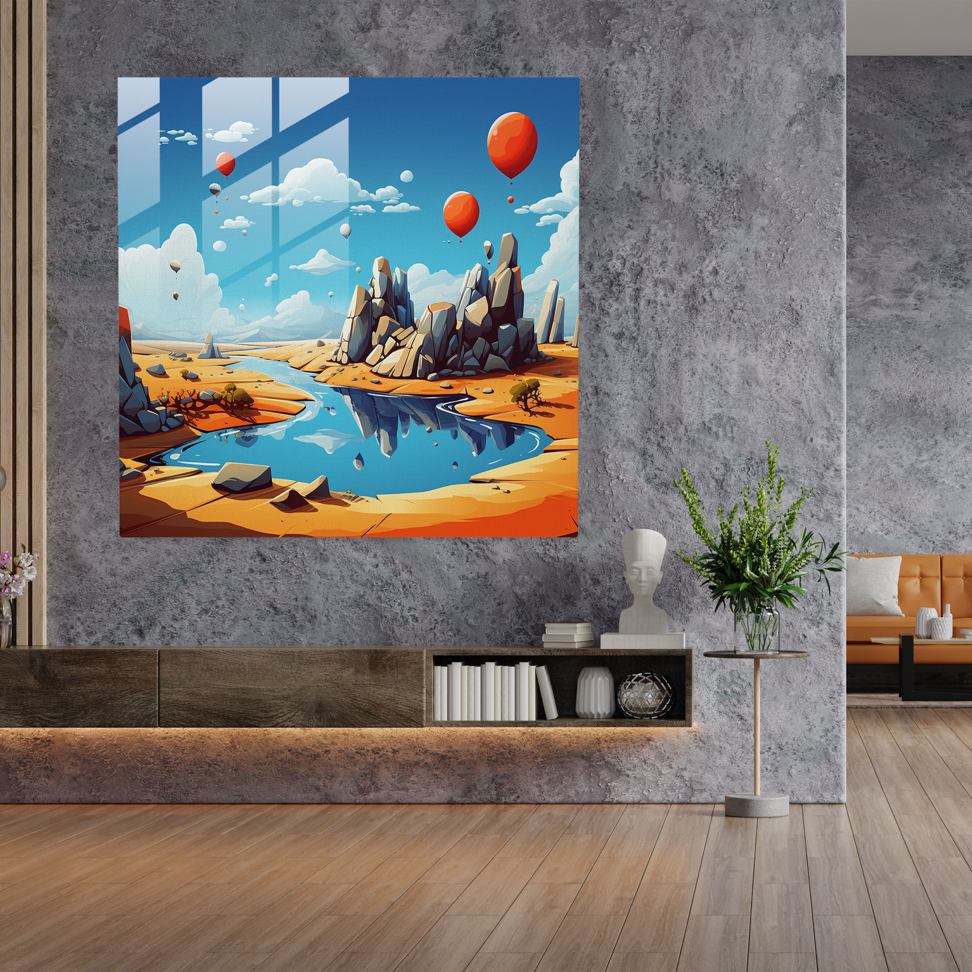 Glass Print - Floating Rolling Stones - Rolling Stones, Modern Art, Glass Art, Home Decoration
