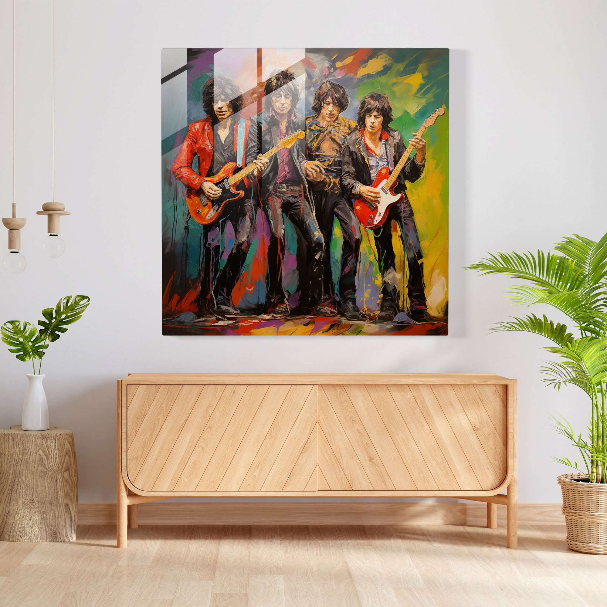 Glass Print - Energetic Rolling Stones - Rolling Stones, Glass Art, Rolling Stones, Home Decoration