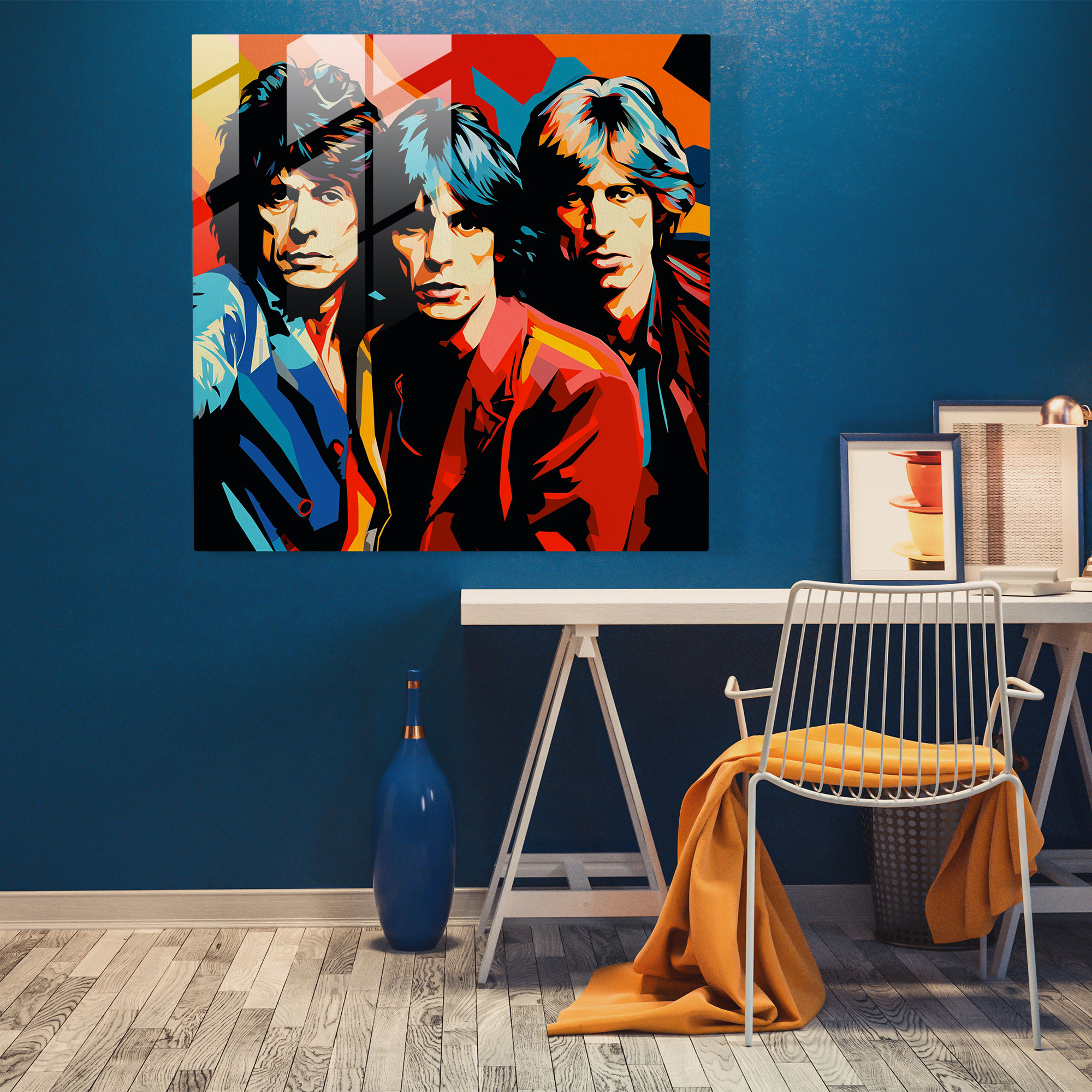 Rolling Stones Glass Print - Rolling Stones, Glass Print, Wall Decoration, Glass Art