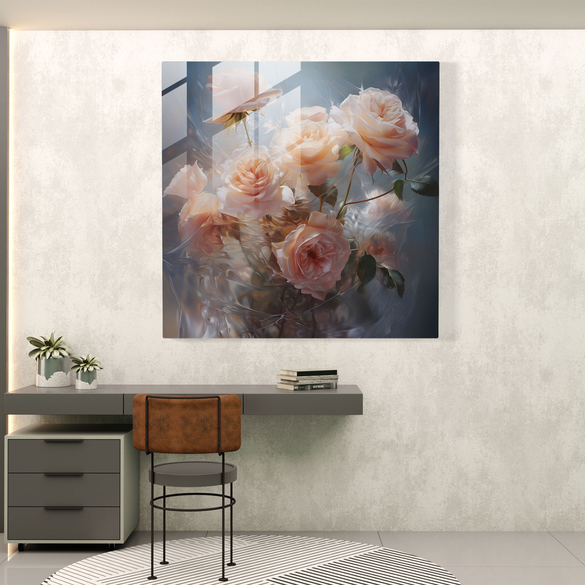 Ethereal Roses Glass Print - Romantic, Enchantment, Glass Wall Art, Romantic