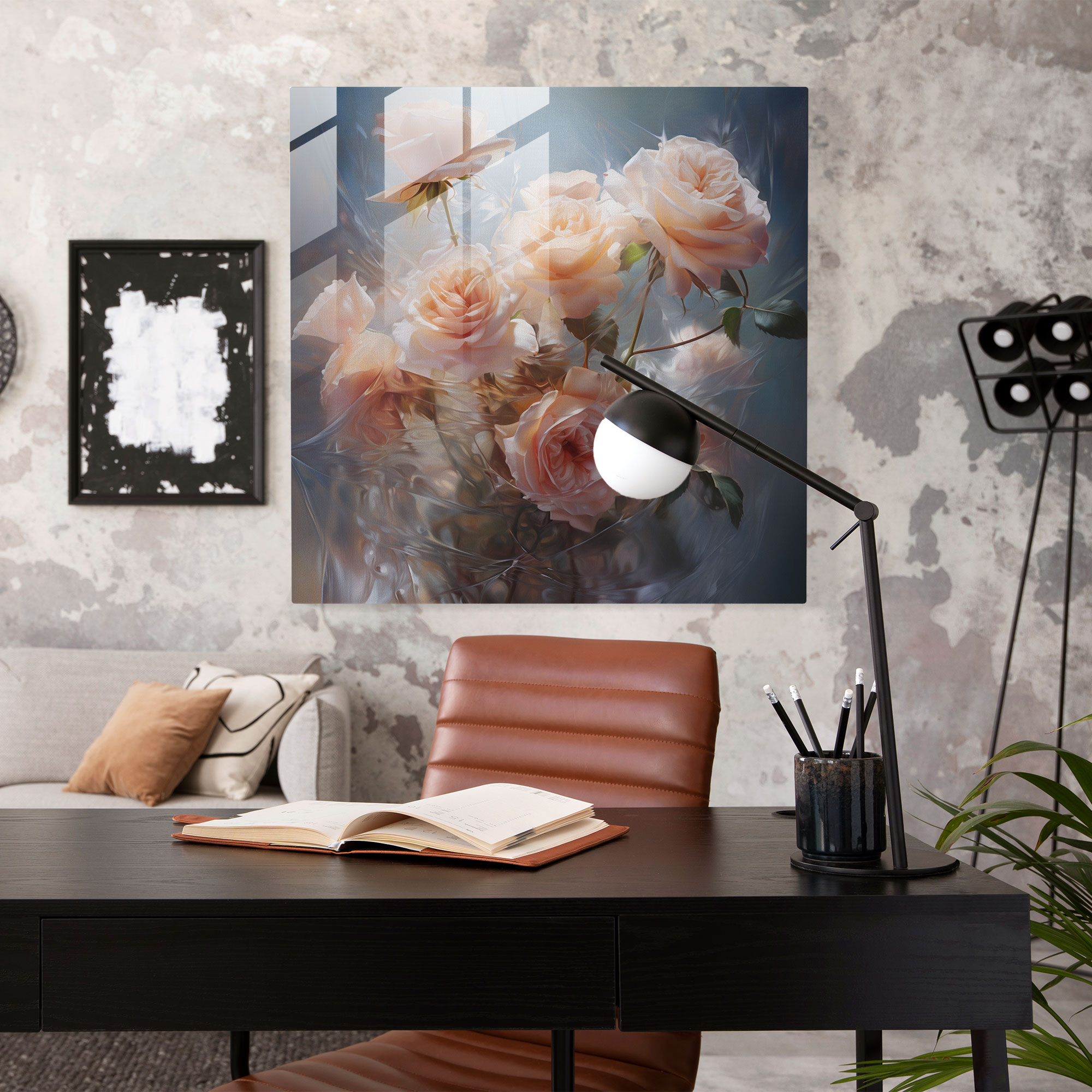 Ethereal Roses Glass Print - Romantic, Enchantment, Glass Wall Art, Romantic