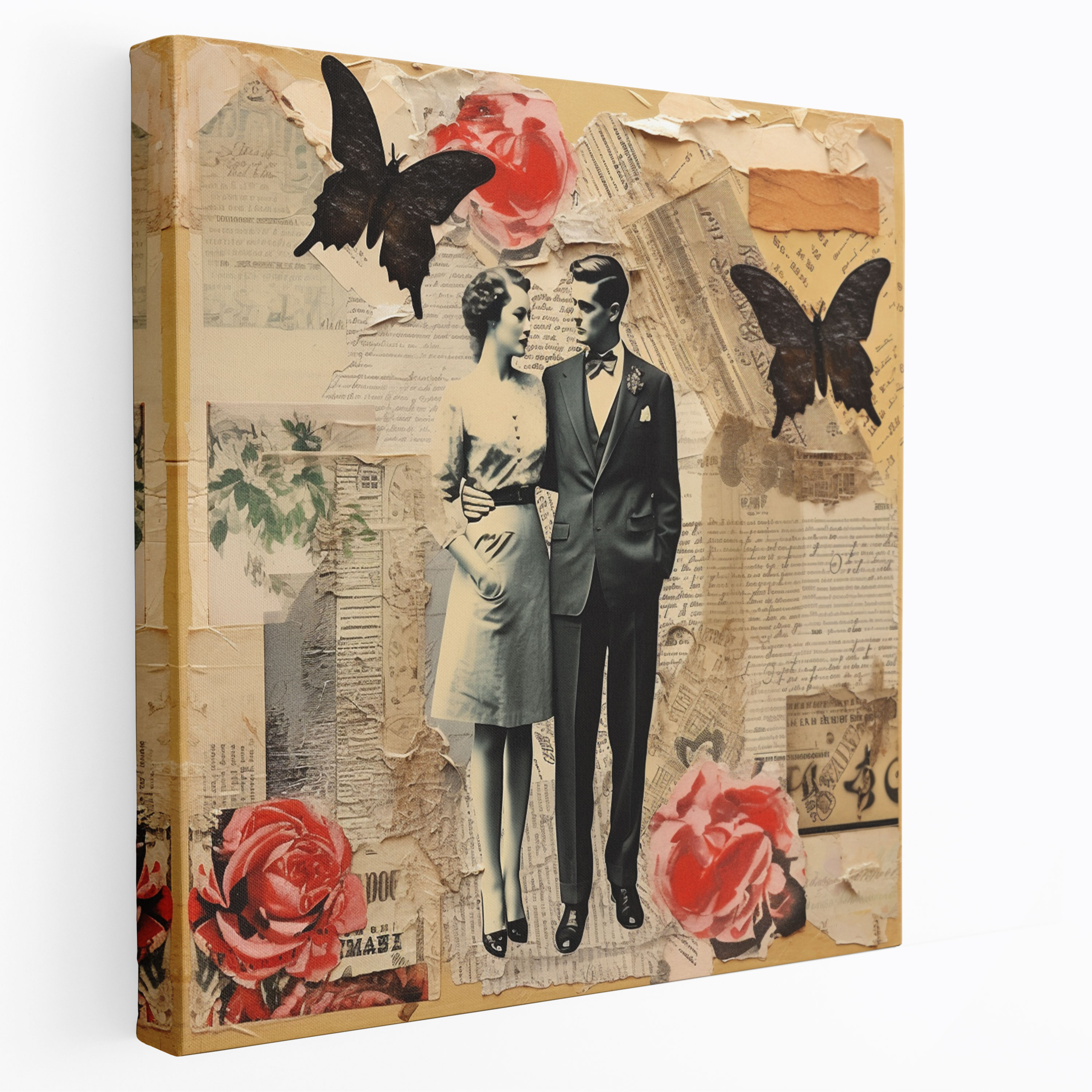 Romantic Love Letters Canvas Print - Romantic, Wall Decoration, Nostalgia, Wall Art