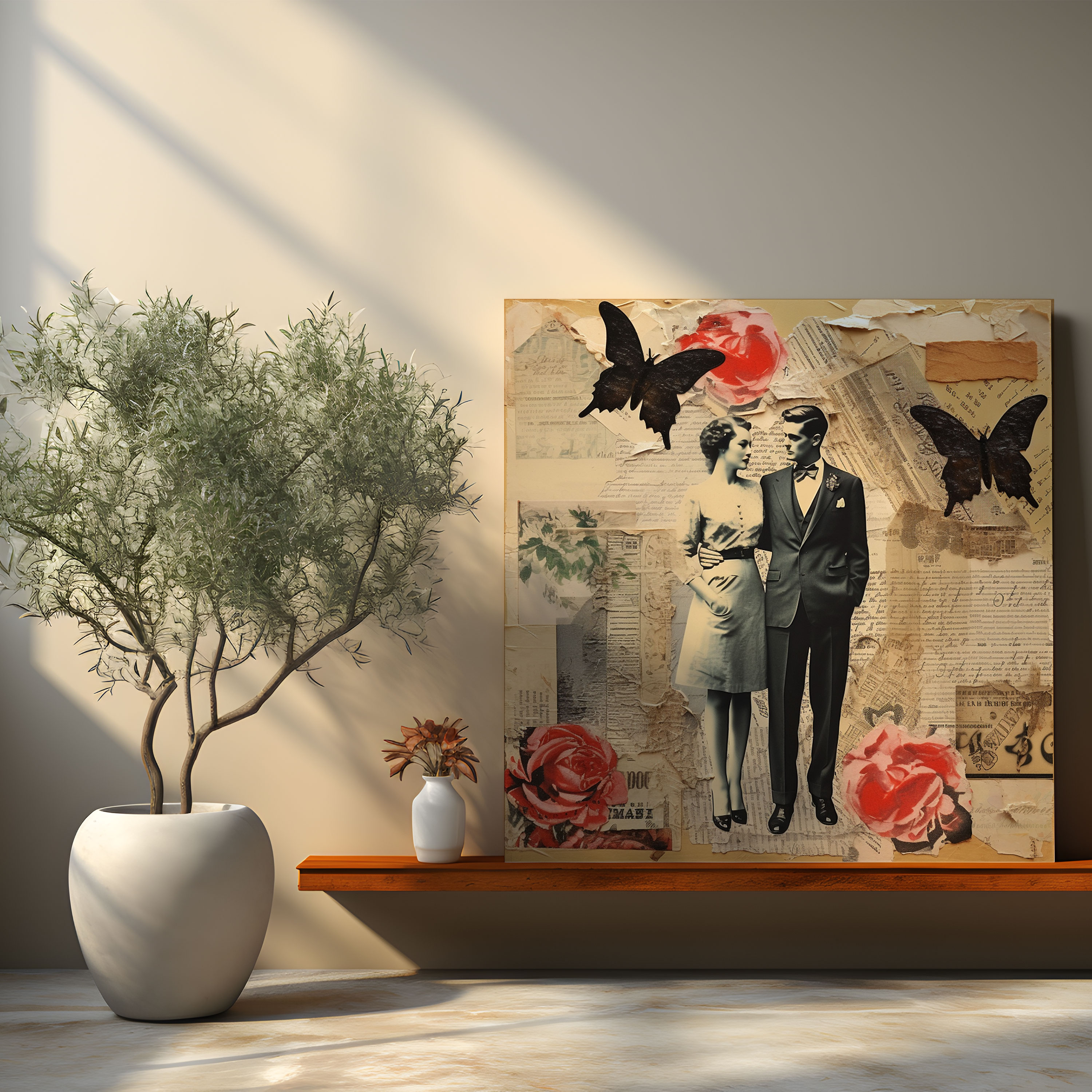 Romantic Love Letters Canvas Print - Romantic, Wall Decoration, Nostalgia, Wall Art