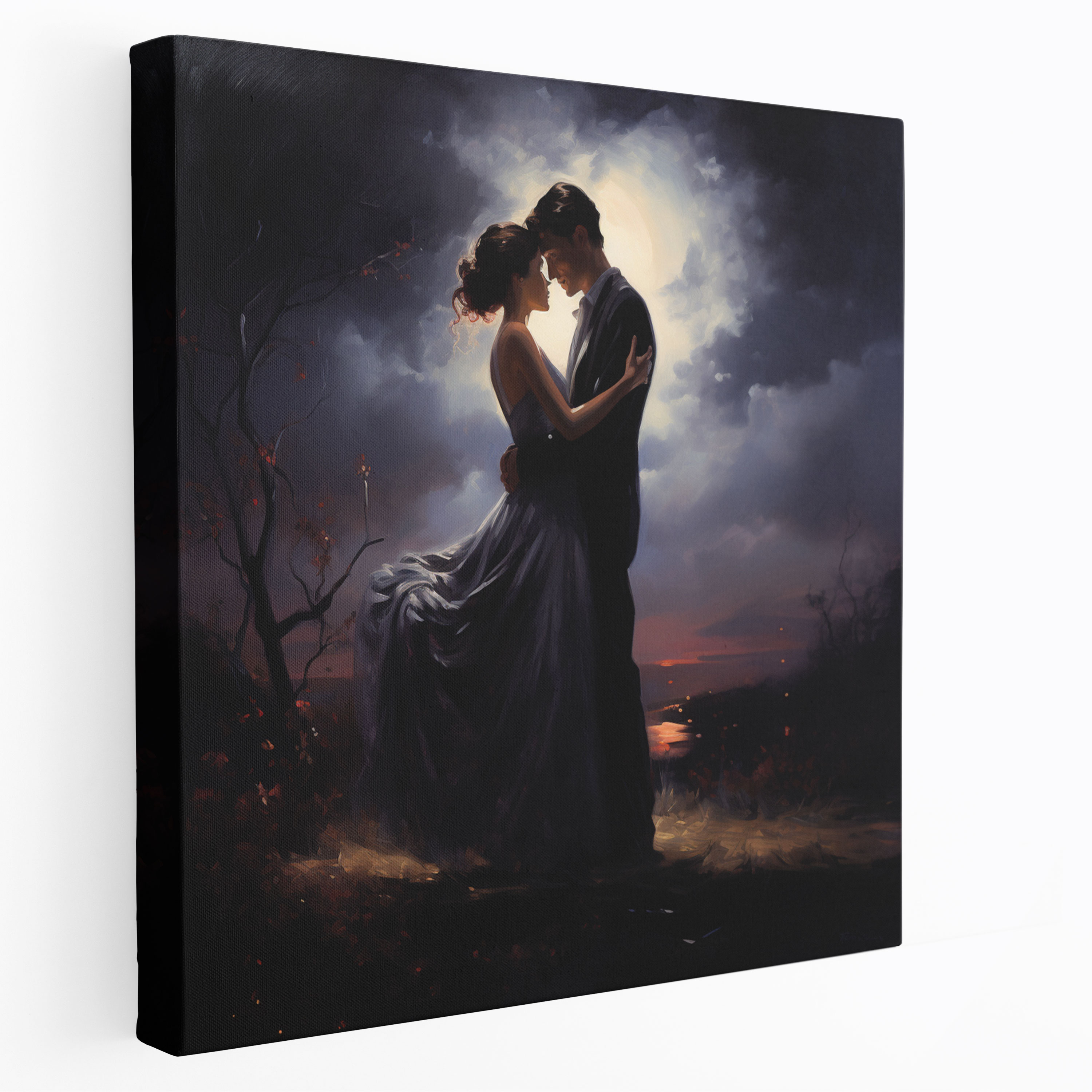 Romantic Moonlit Sky Canvas Print - Romantic, Wall Art, Classic, Canvas Wall Art