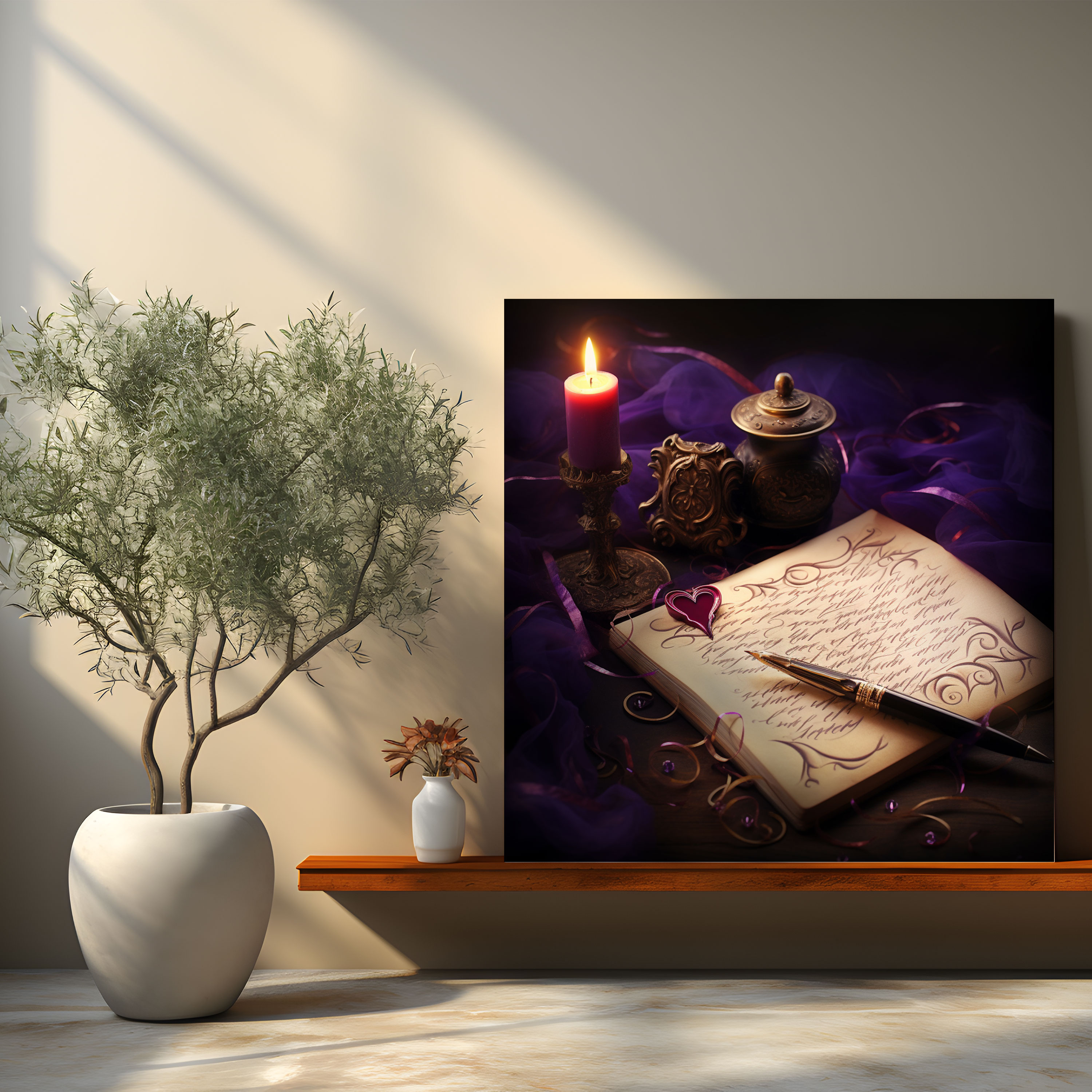 Romantic Love Letter Canvas Print - Romantic, Sentimentality, Home Decoration, Sophistication