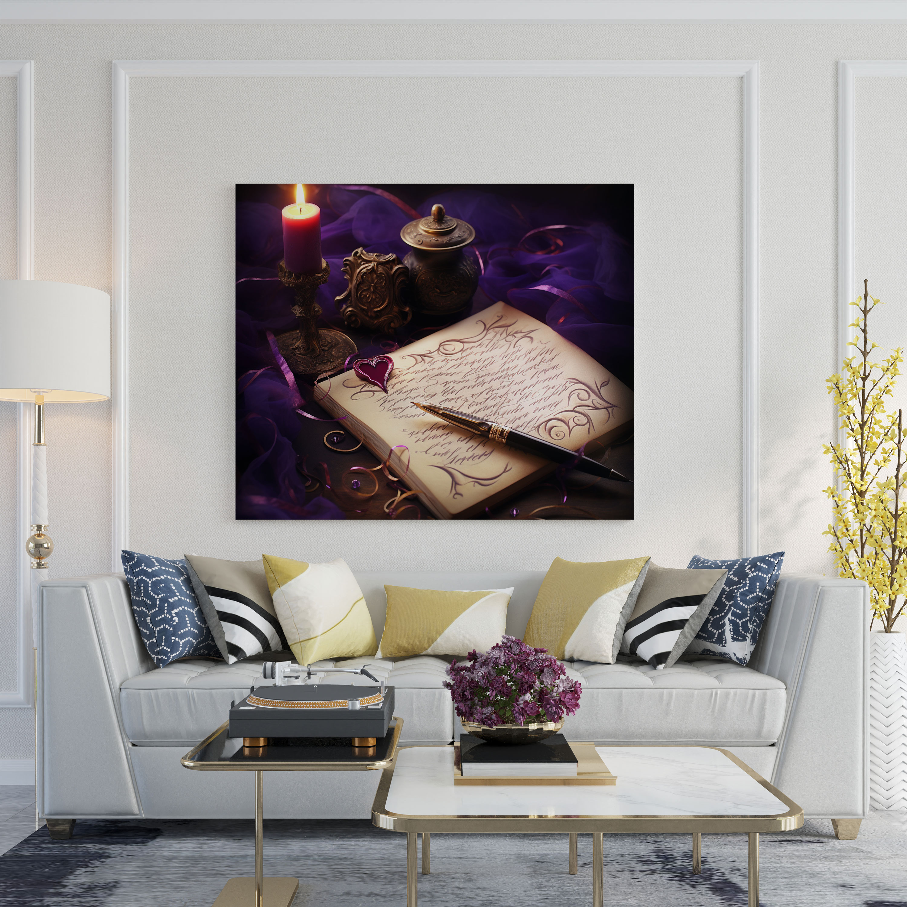 Romantic Love Letter Canvas Print - Romantic, Sentimentality, Home Decoration, Sophistication