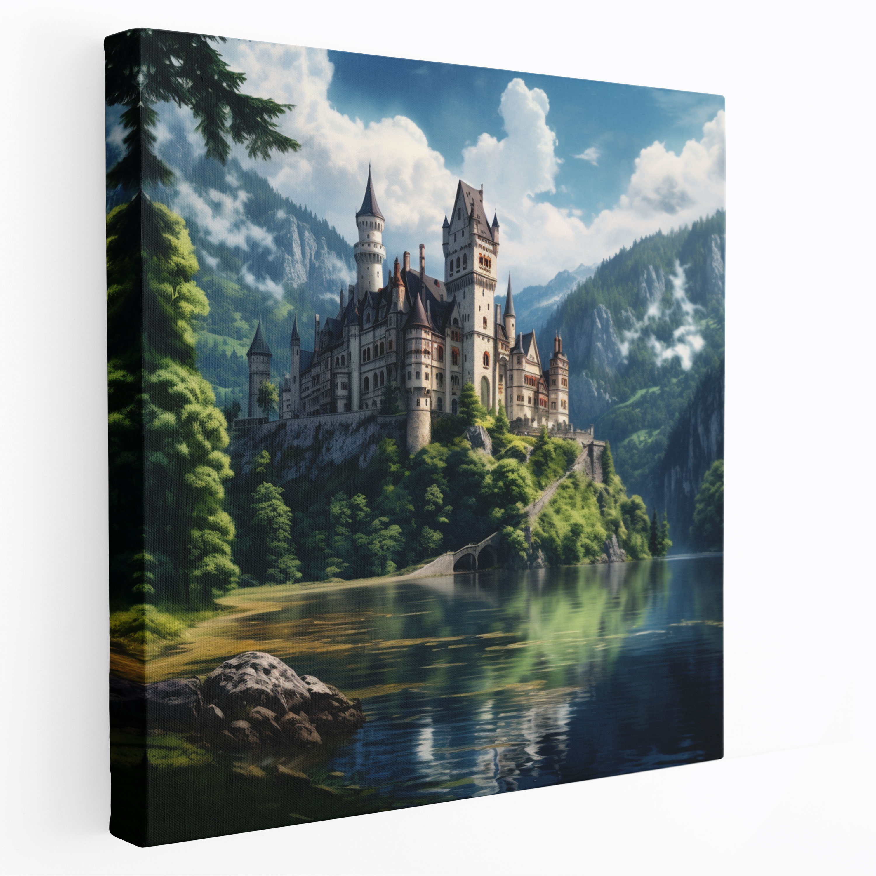 Romantic Castle Landscape Wall Art - Romantic, Romance, Majestic Castle, Enchantment