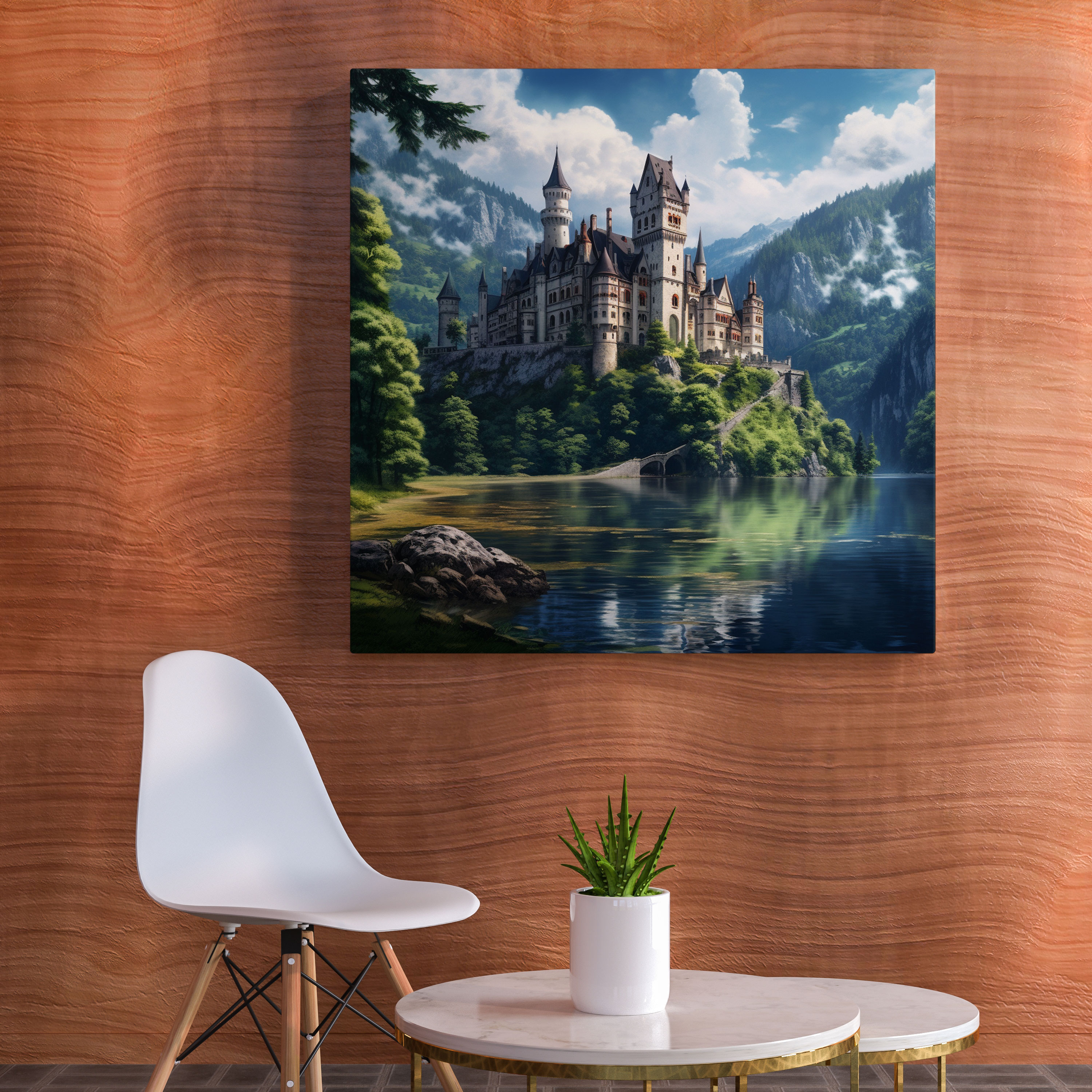 Romantic Castle Landscape Wall Art - Romantic, Romance, Majestic Castle, Enchantment