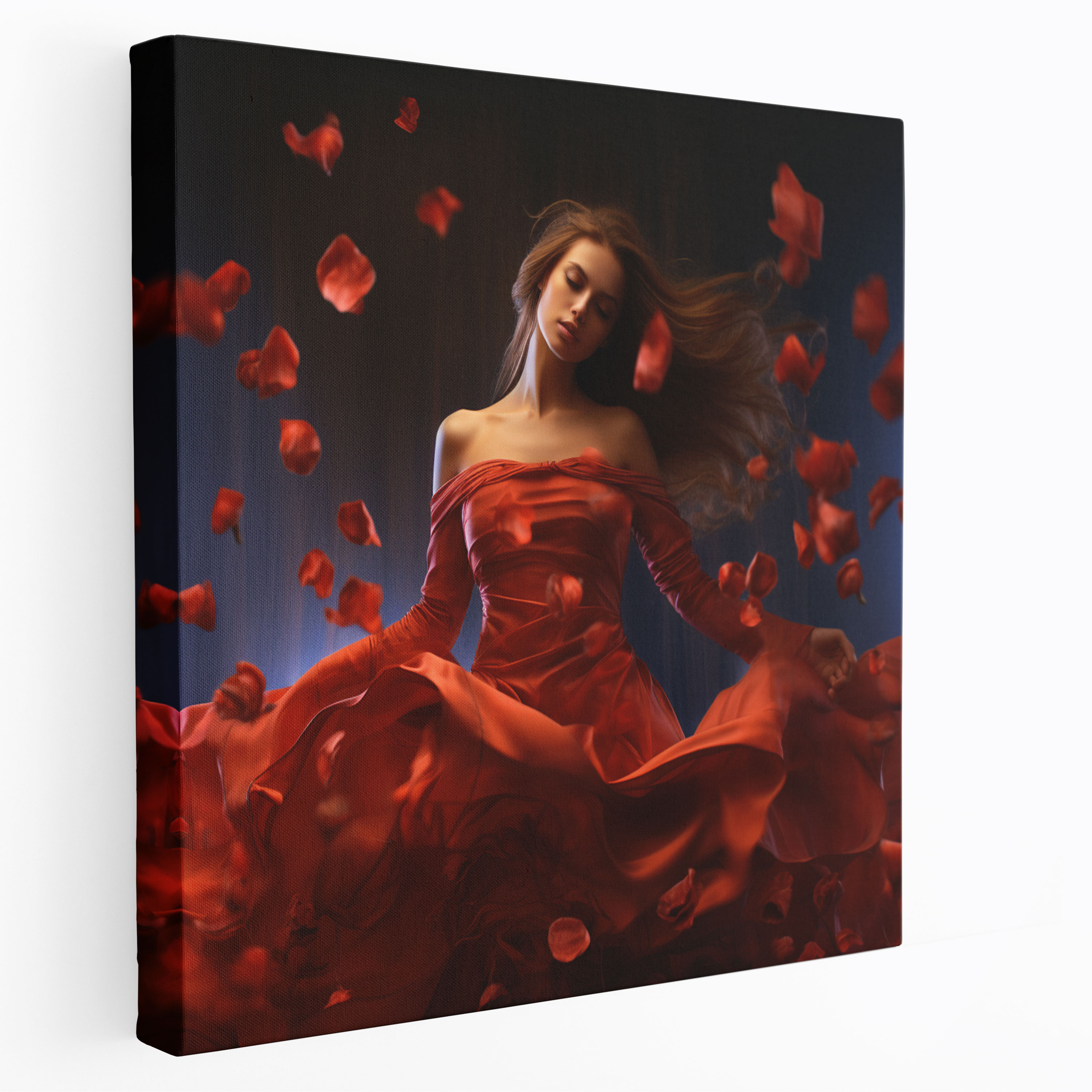 Romantic Rose Petals Wall Art - Romantic, Wall Decoration, Elegance, Canvas