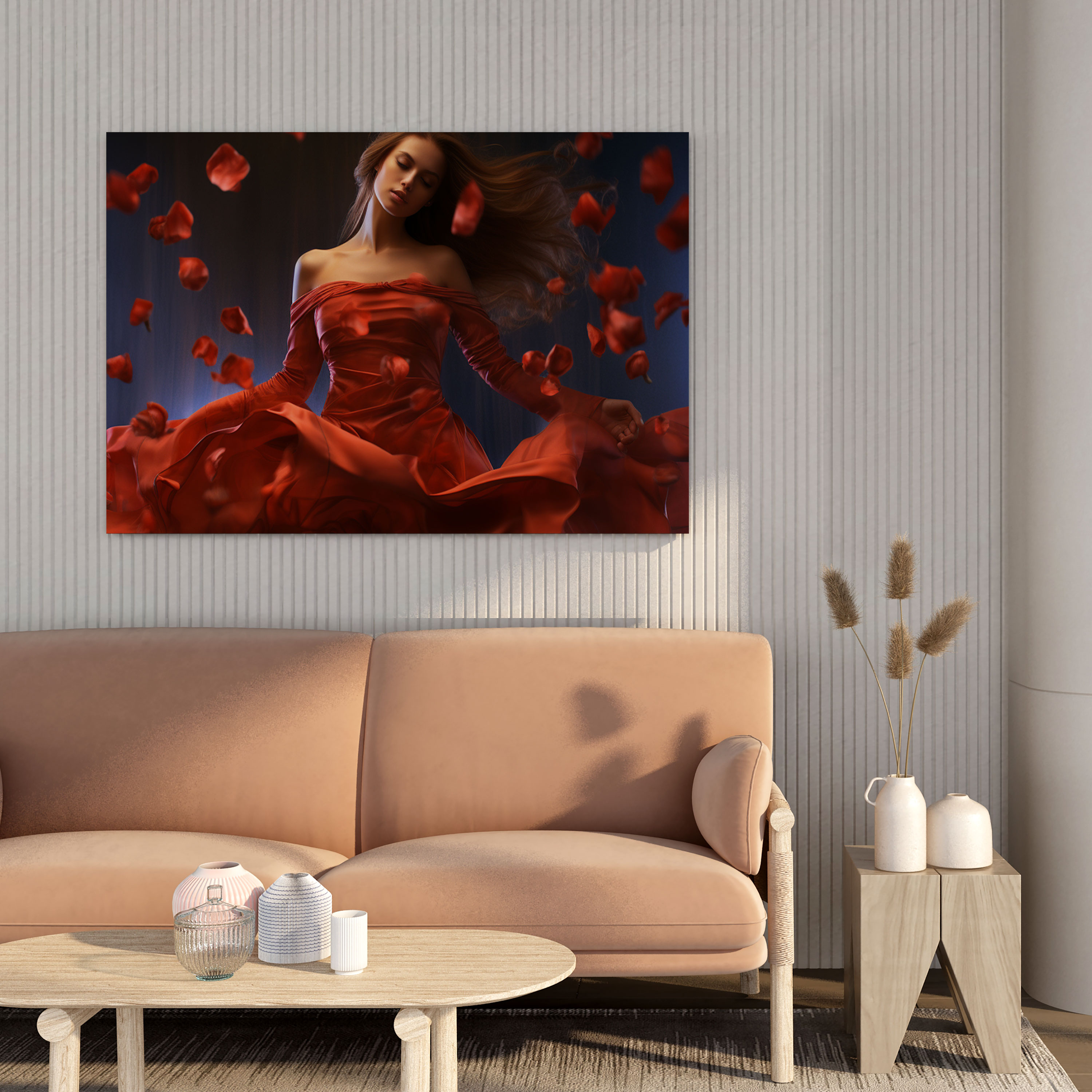 Romantic Rose Petals Wall Art - Romantic, Wall Decoration, Elegance, Canvas