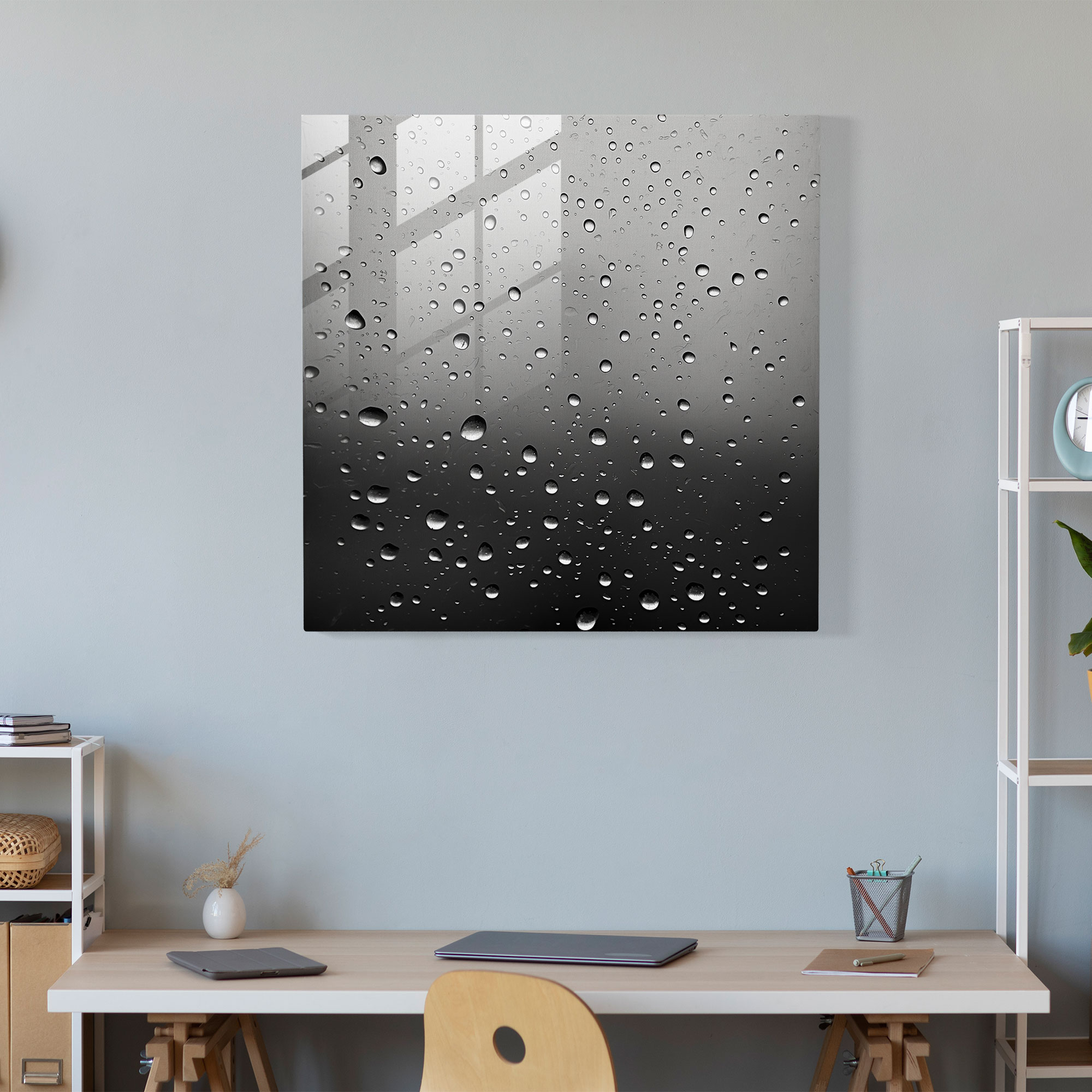 Raindrops Glass Wall Art - Rain, Rain, Home Decoration, Window Pane