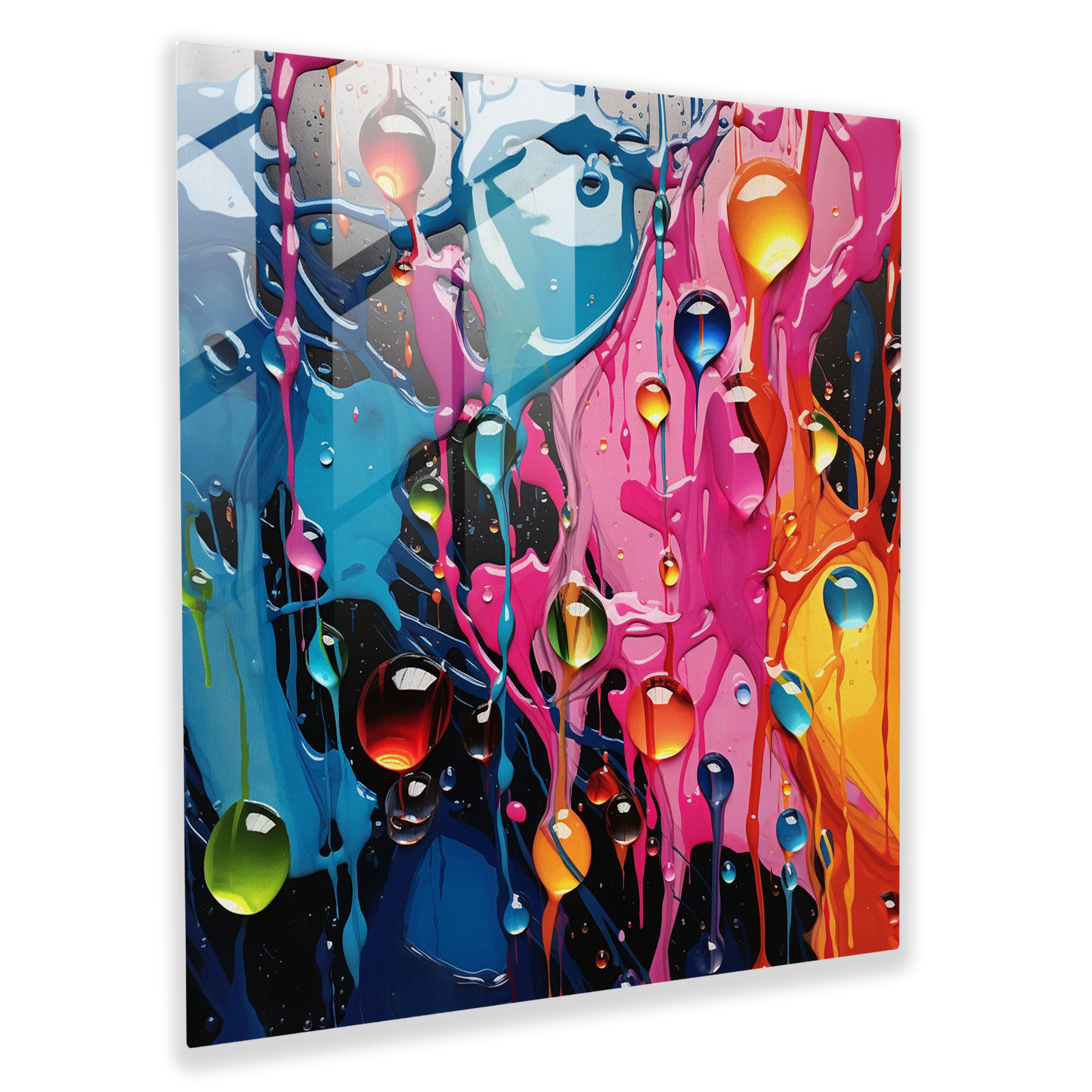Raindrops Glass Print - Rain, Glass Surface, Glass Art, Modern Art
