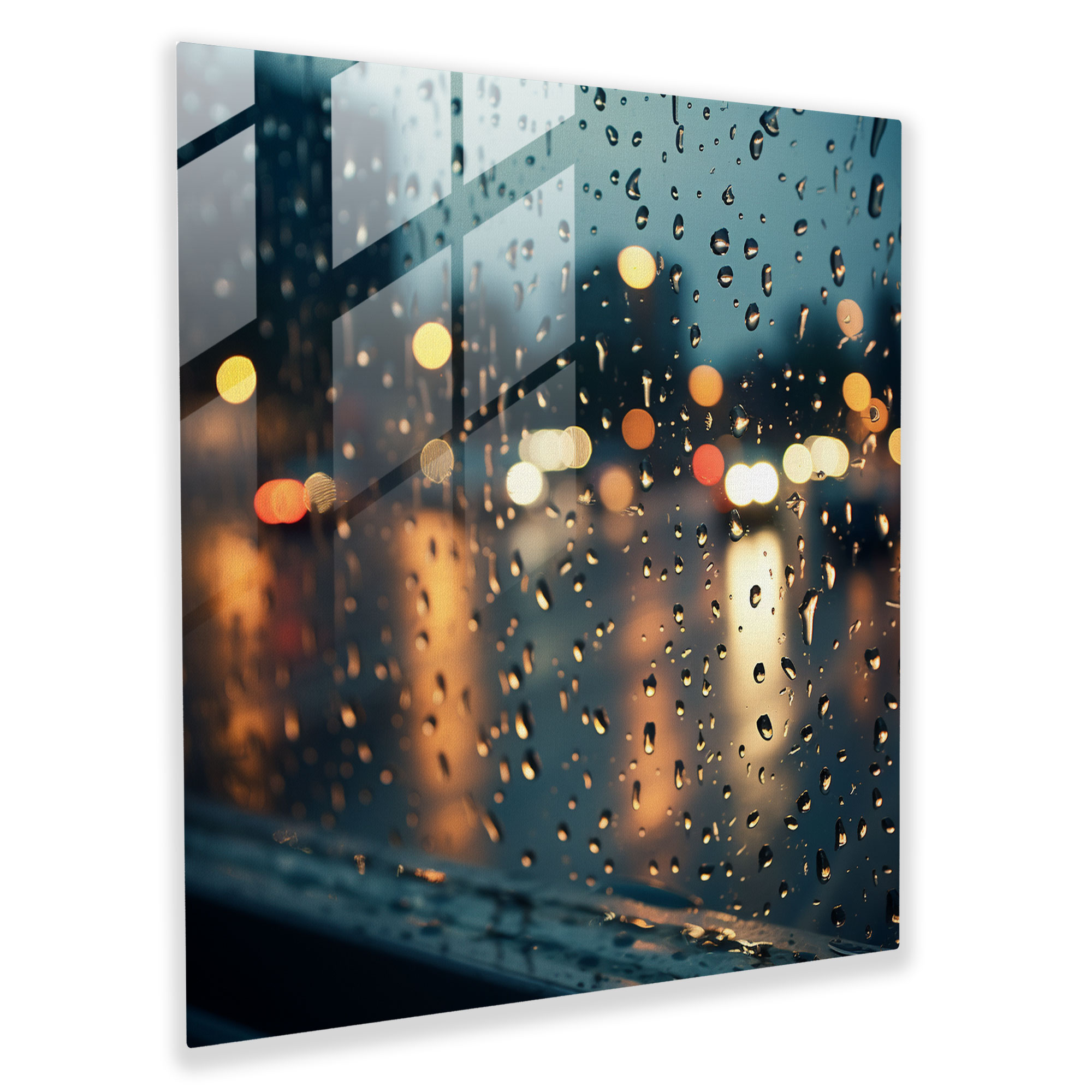 Raindrops Glass Wall Art - Rain, Glass Print, Glass Wall Art, Raindrops