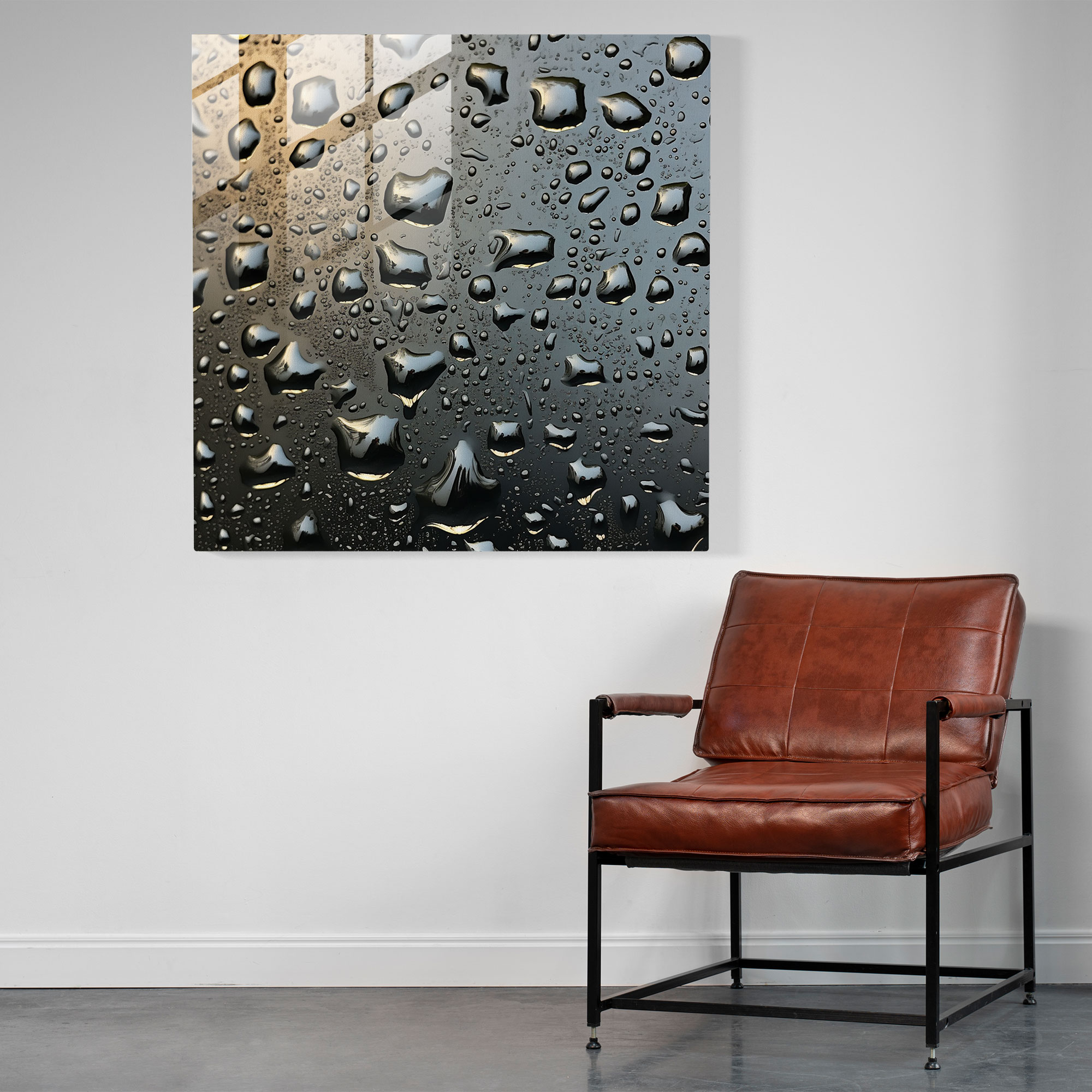 Window Raindrops Glass Print - Rain, Home Decoration, Wall Decoration, Photography