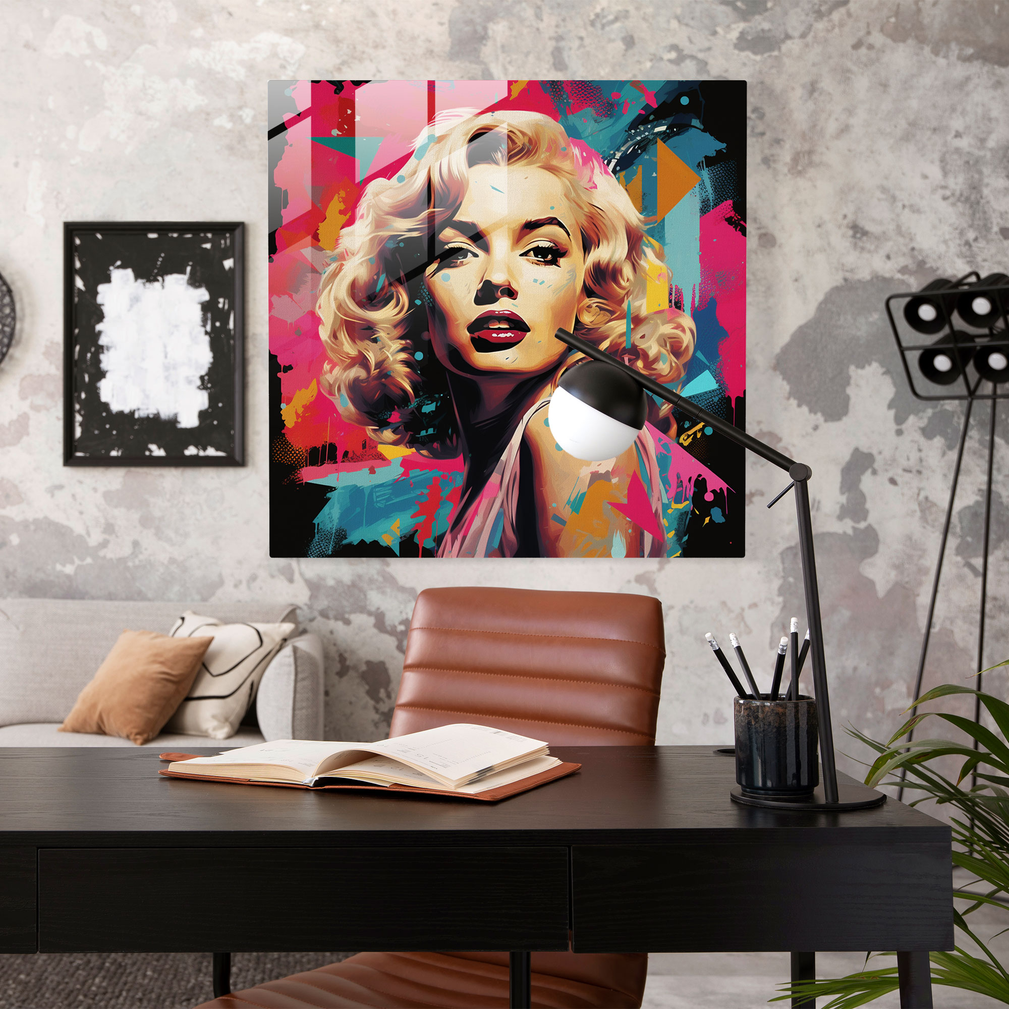 Pop Culture Heroes Glass Print - Modern Pop Art Glass Wall Art