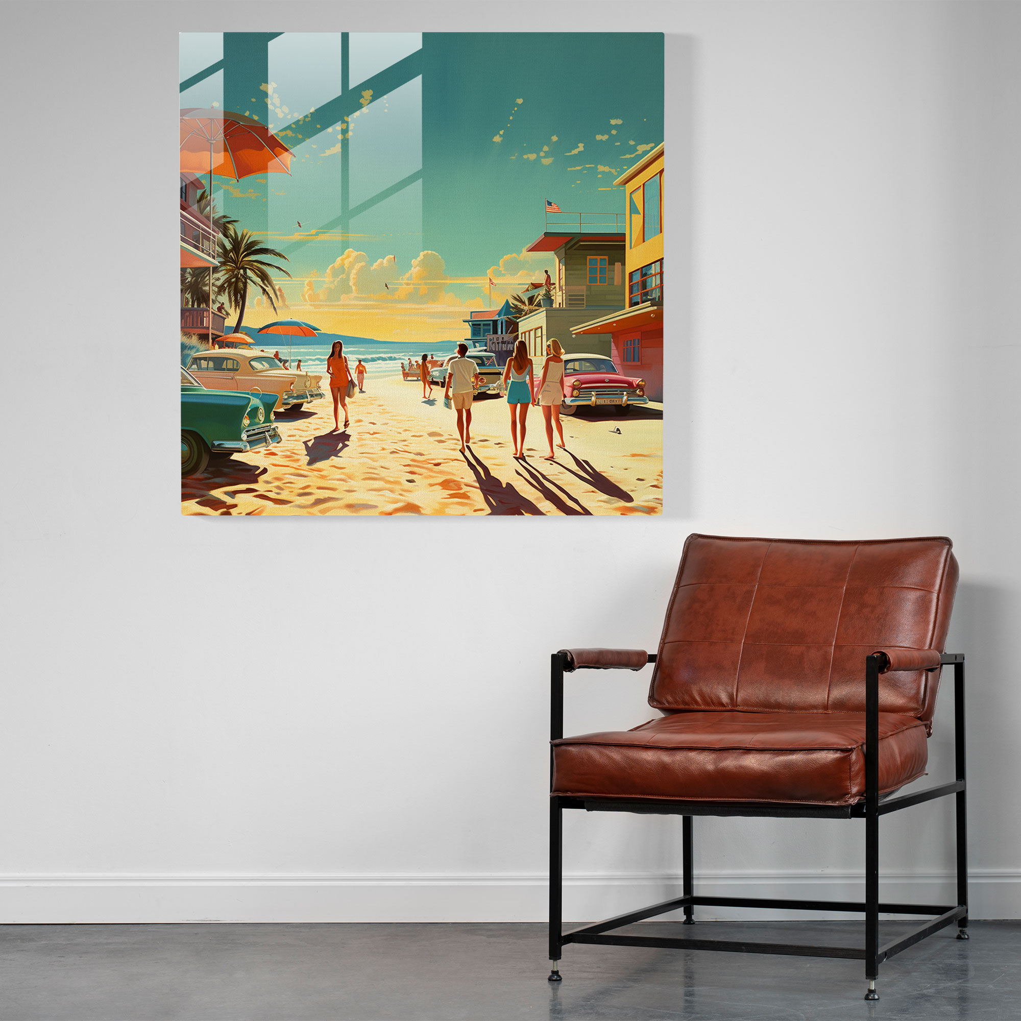 The Seaside Whispers of Yesterday Glass Print