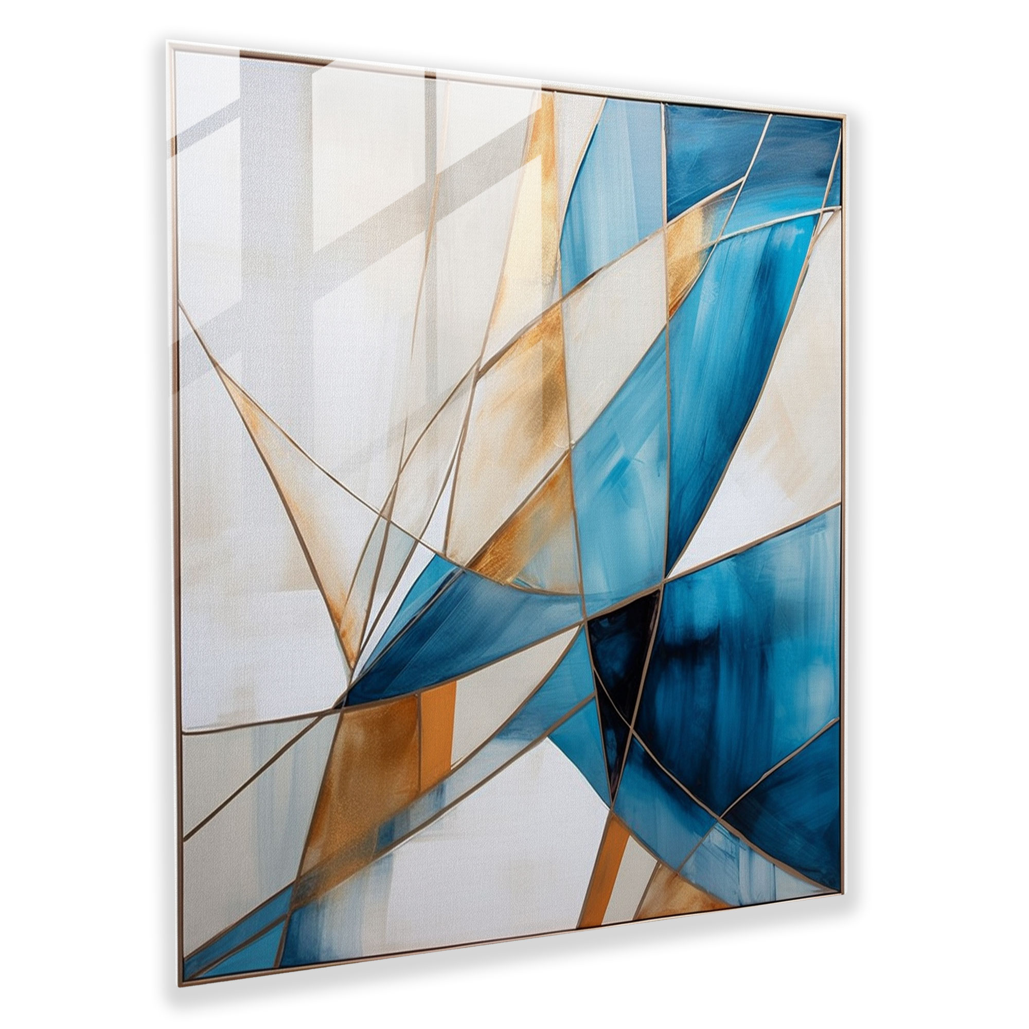 Geometric Abstraction Glass Print - Striking Glass Wall Art - Home Decoration - Modern Artwork