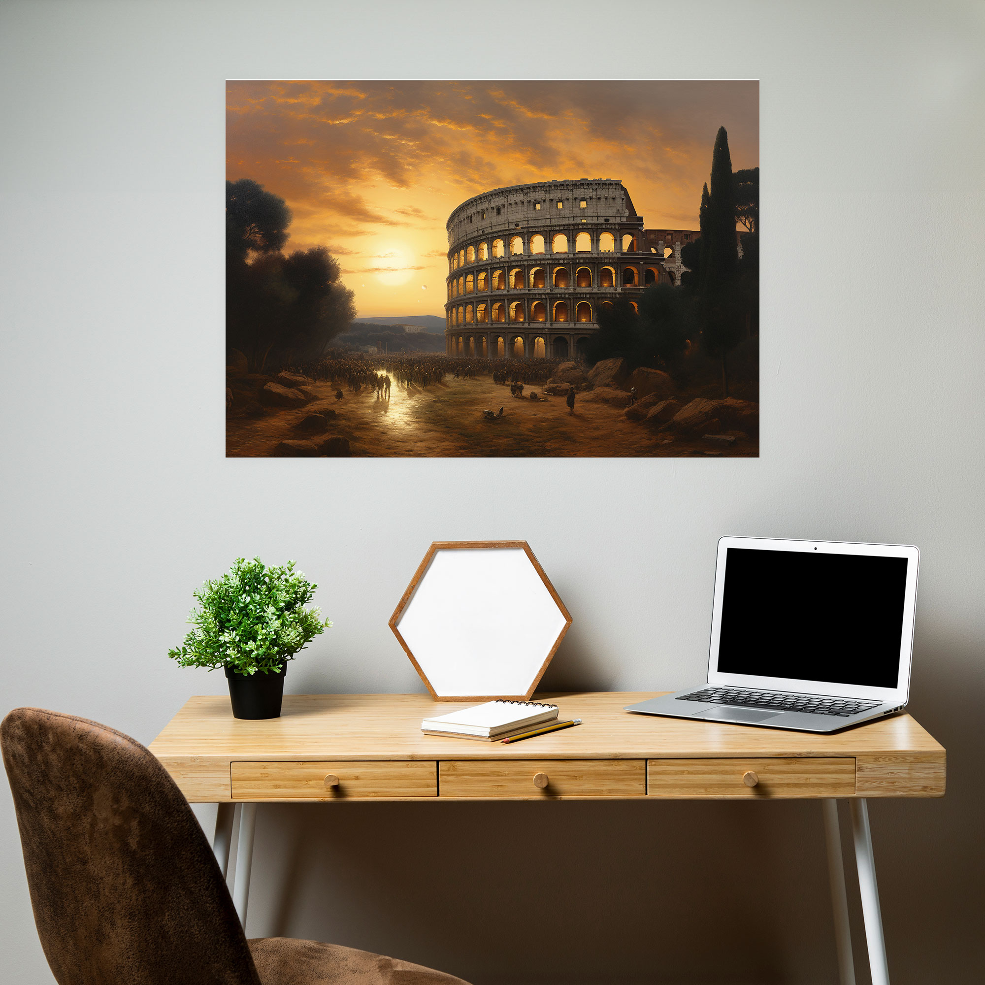 Rome Canvas Print - Classic Colosseum At Sunset - Rome, Wall Art, Canvas Print, Canvas