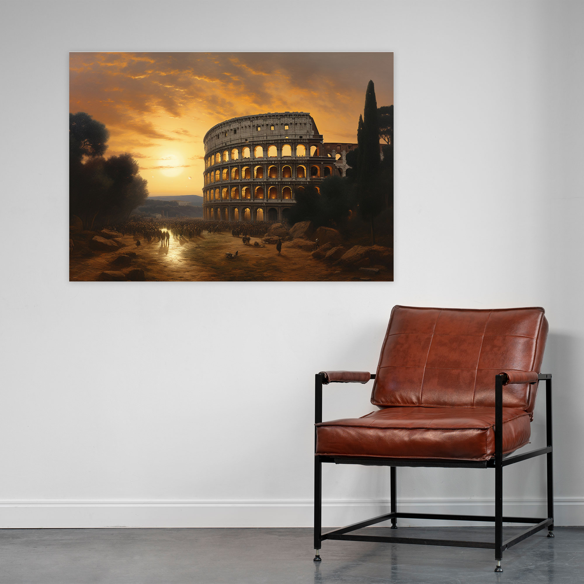 Rome Canvas Print - Classic Colosseum At Sunset - Rome, Wall Art, Canvas Print, Canvas