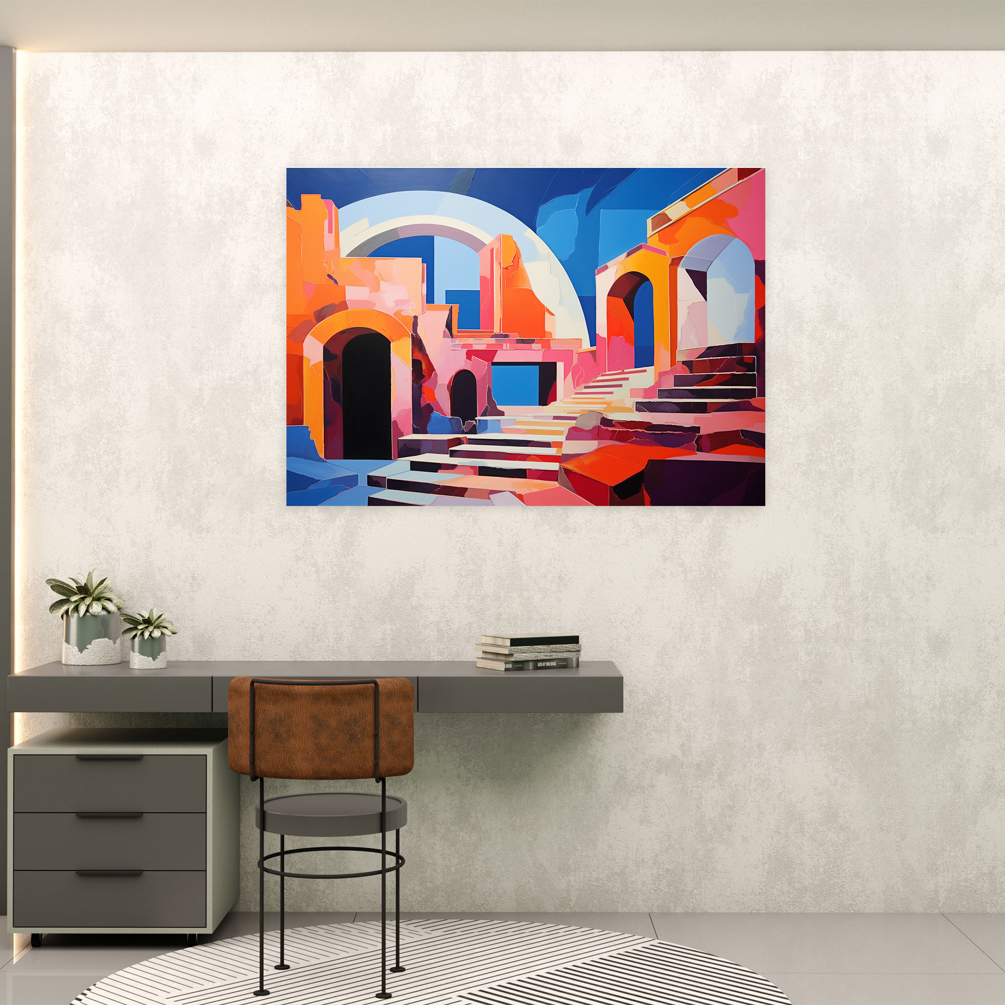 Roma Duvar Sanatı - Soyut Modern Harabeler - Roma Kanvas Tablo Duvar Dekorasyonu