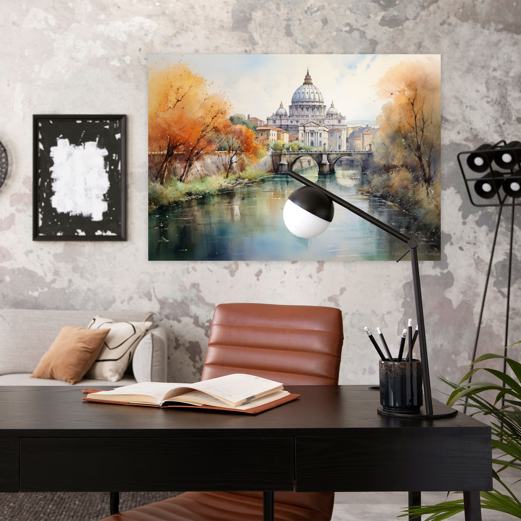 Rome Canvas Print - Serene Tiber River - Rome, Tiber River, Rome, Home Decoration