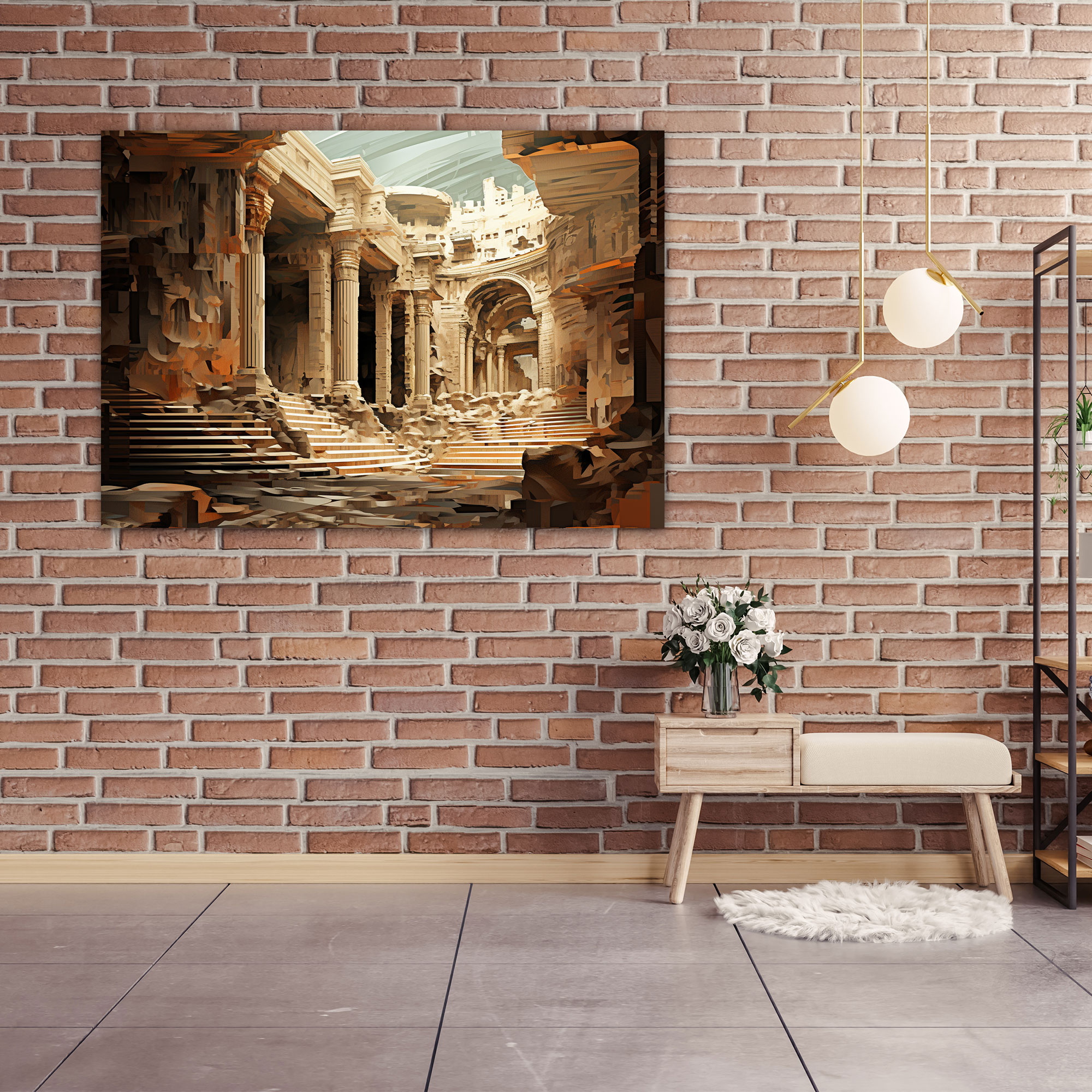 Rome Wall Art - Abstract Roman Ruins - Rome, Canvas Wall Art, Home Decoration, Rome