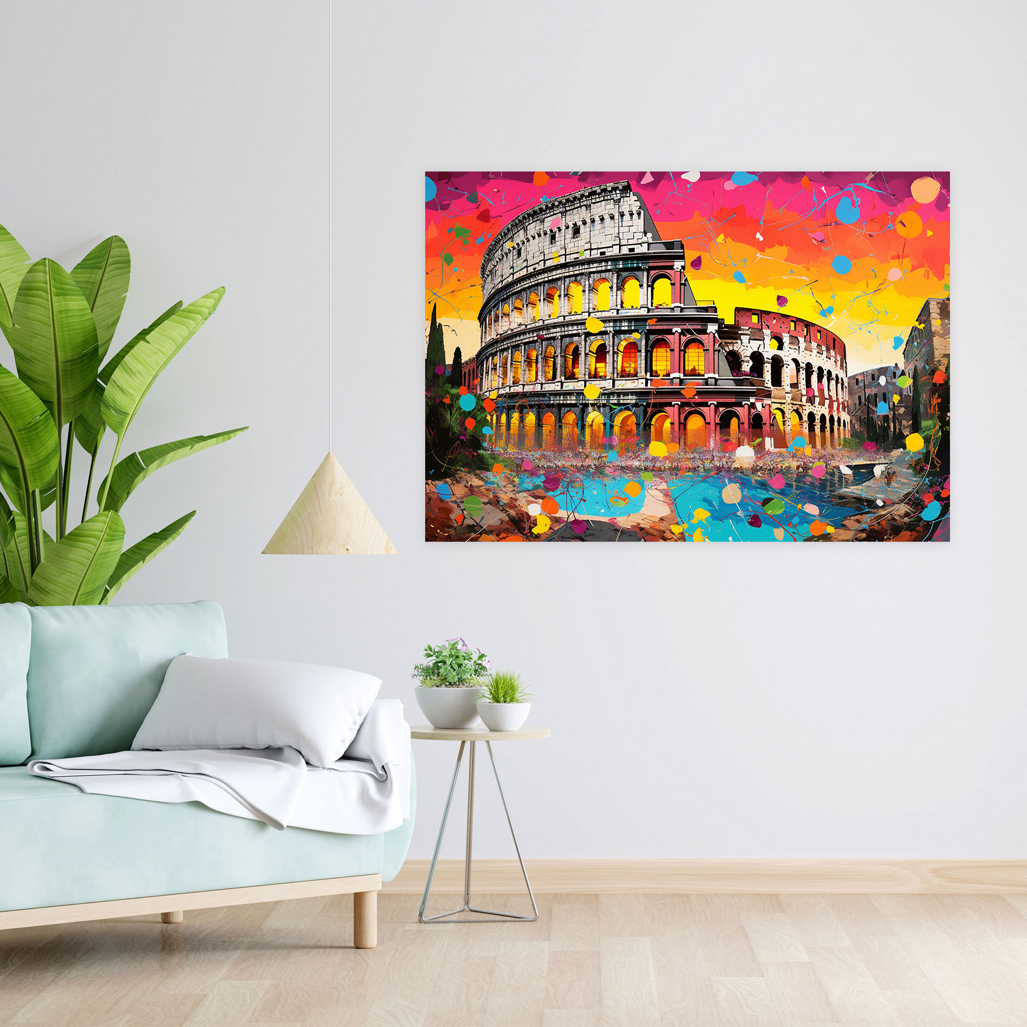 Rome Canvas Print - Lively Landmarks Collage - Rome, Energetic, Canvas Wall Art, Canvas Print