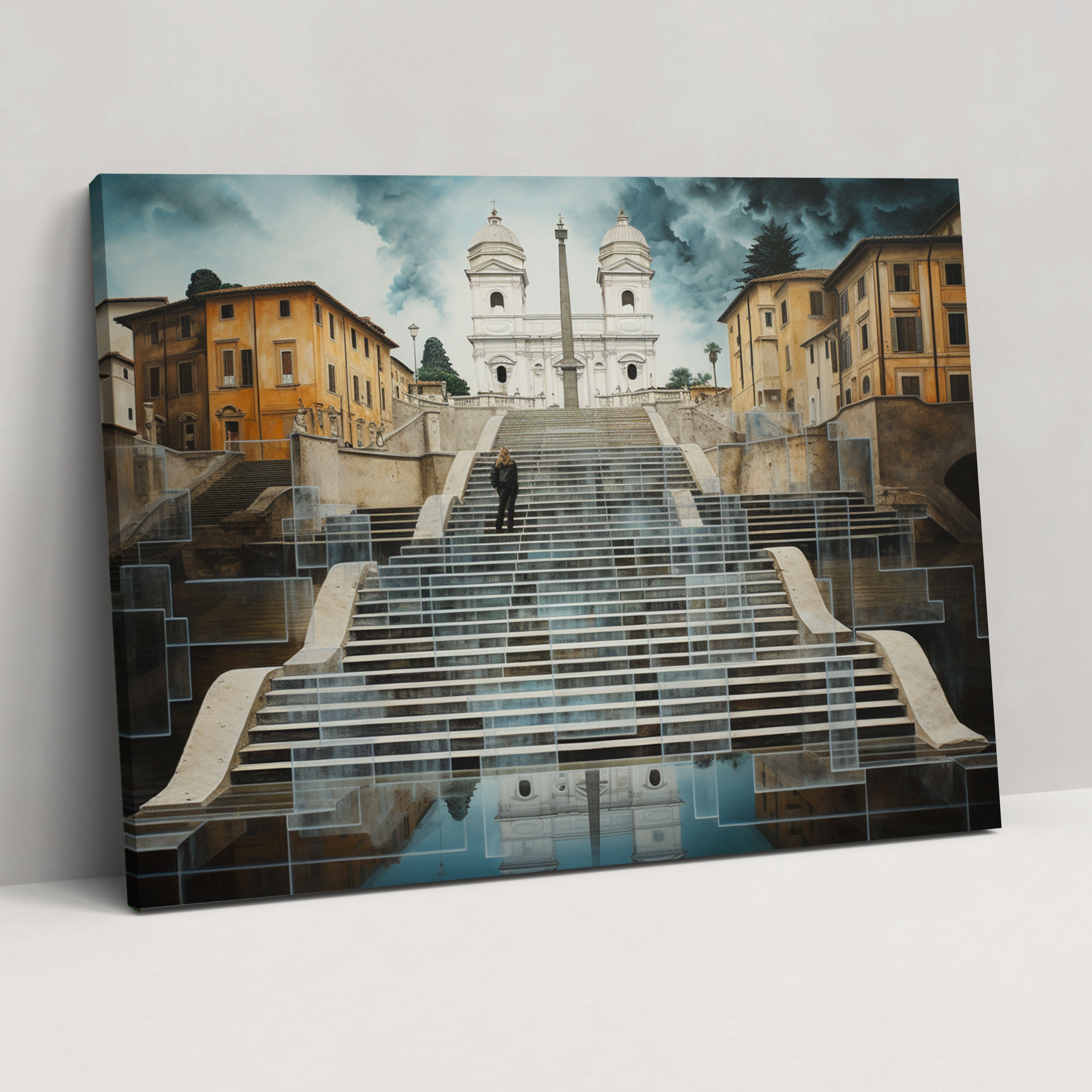 Rome Wall Art - Dreamlike Spanish Steps - Rome, Canvas Print, Magic, Spanish Steps