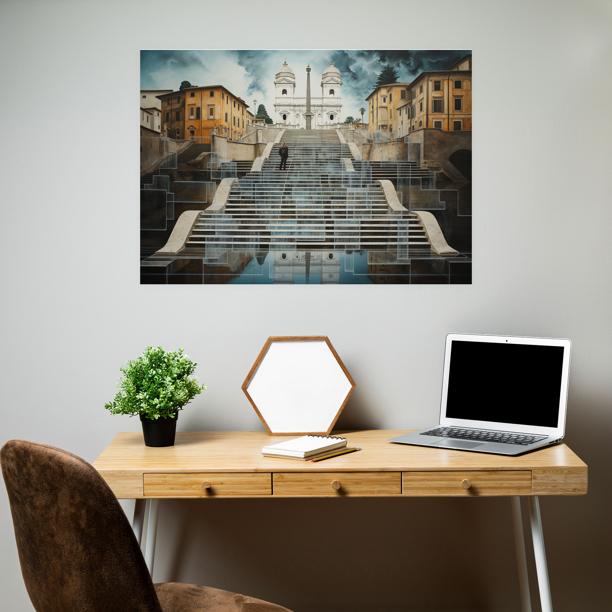 Rome Wall Art - Dreamlike Spanish Steps - Rome, Canvas Print, Magic, Spanish Steps