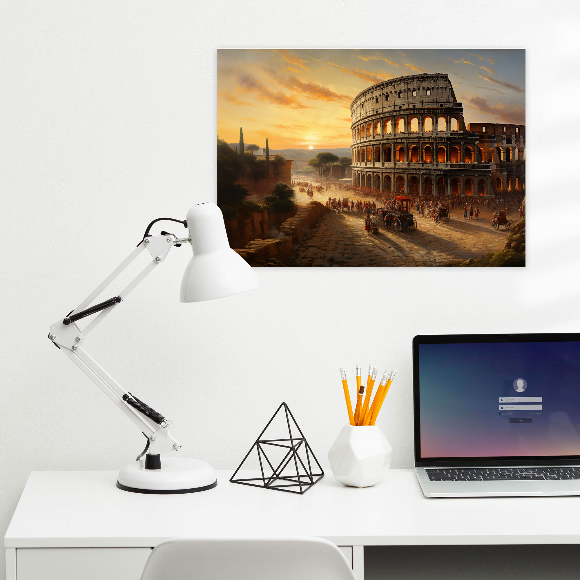 Rome Colosseum Canvas Print - Rome, Sunset, Canvas, Canvas Wall Art
