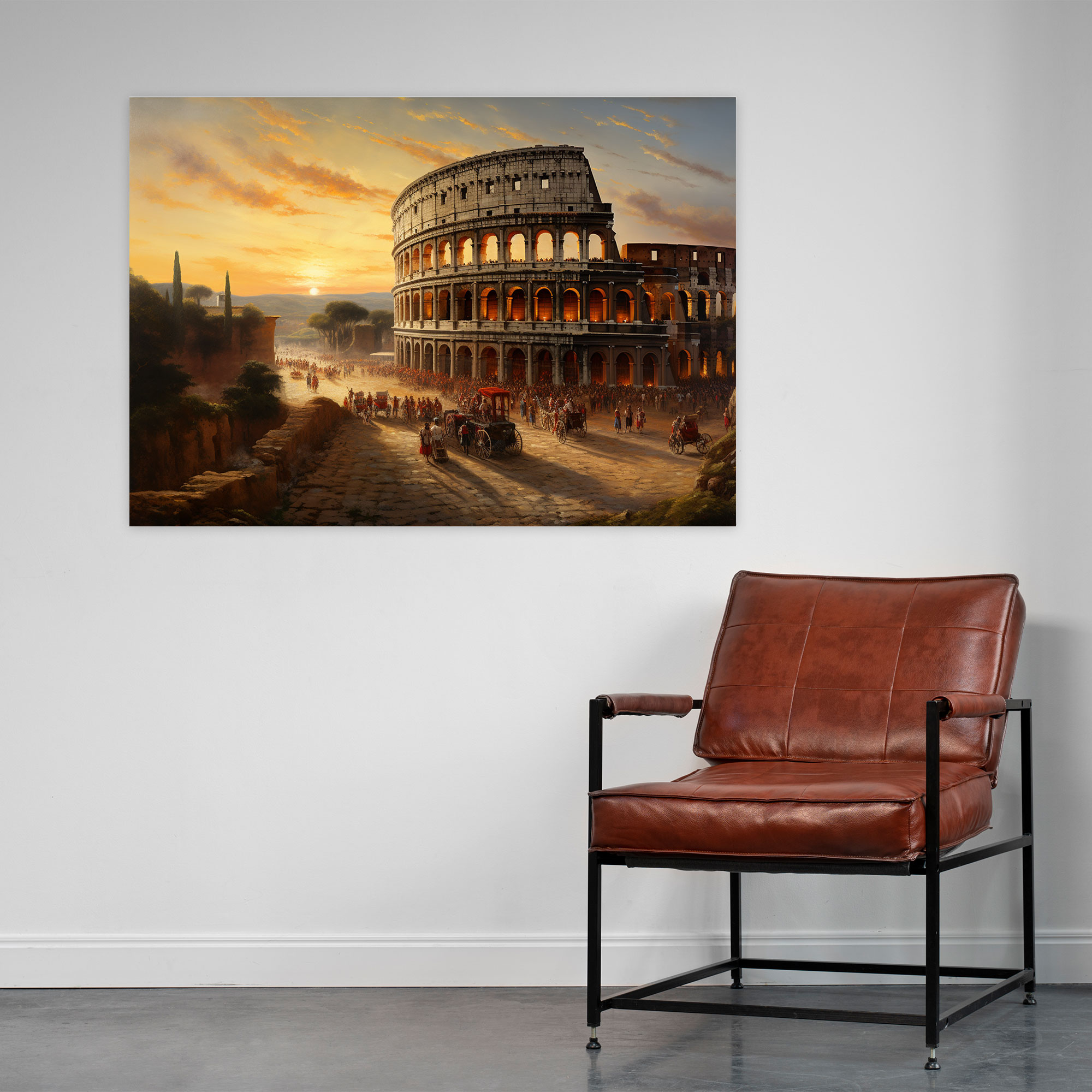 Rome Colosseum Canvas Print - Rome, Sunset, Canvas, Canvas Wall Art