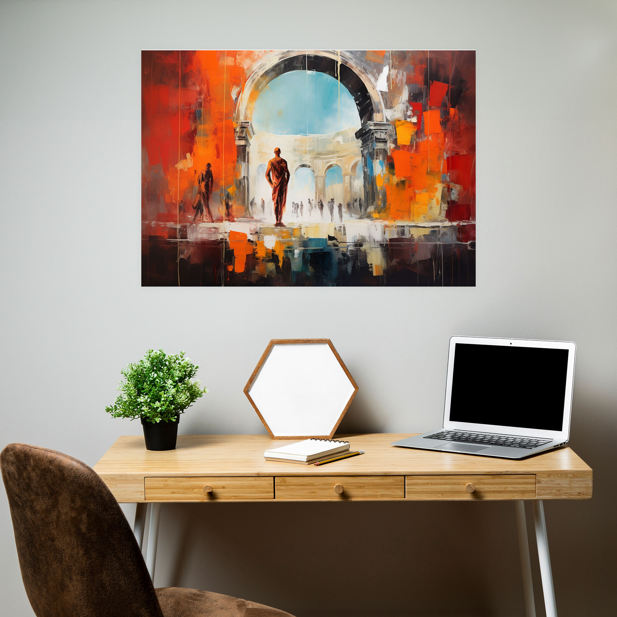 Abstract Rome Wall Art - Rome, Contemporary, Wall Art, Canvas Wall Art