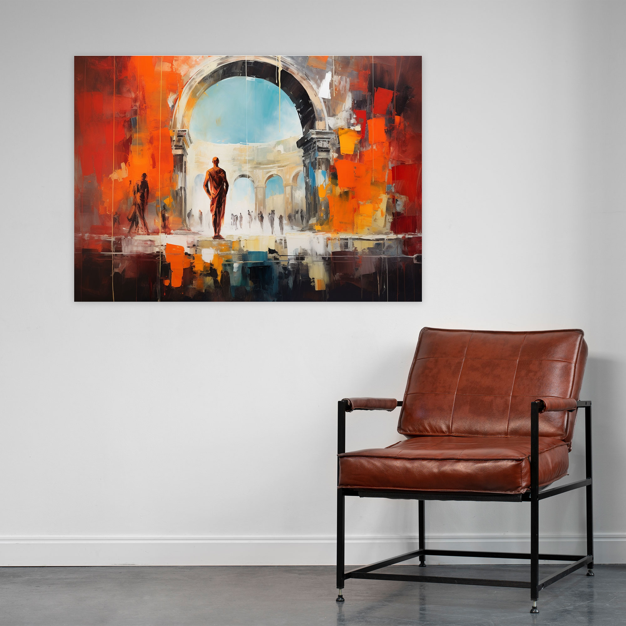 Abstract Rome Wall Art - Rome, Contemporary, Wall Art, Canvas Wall Art