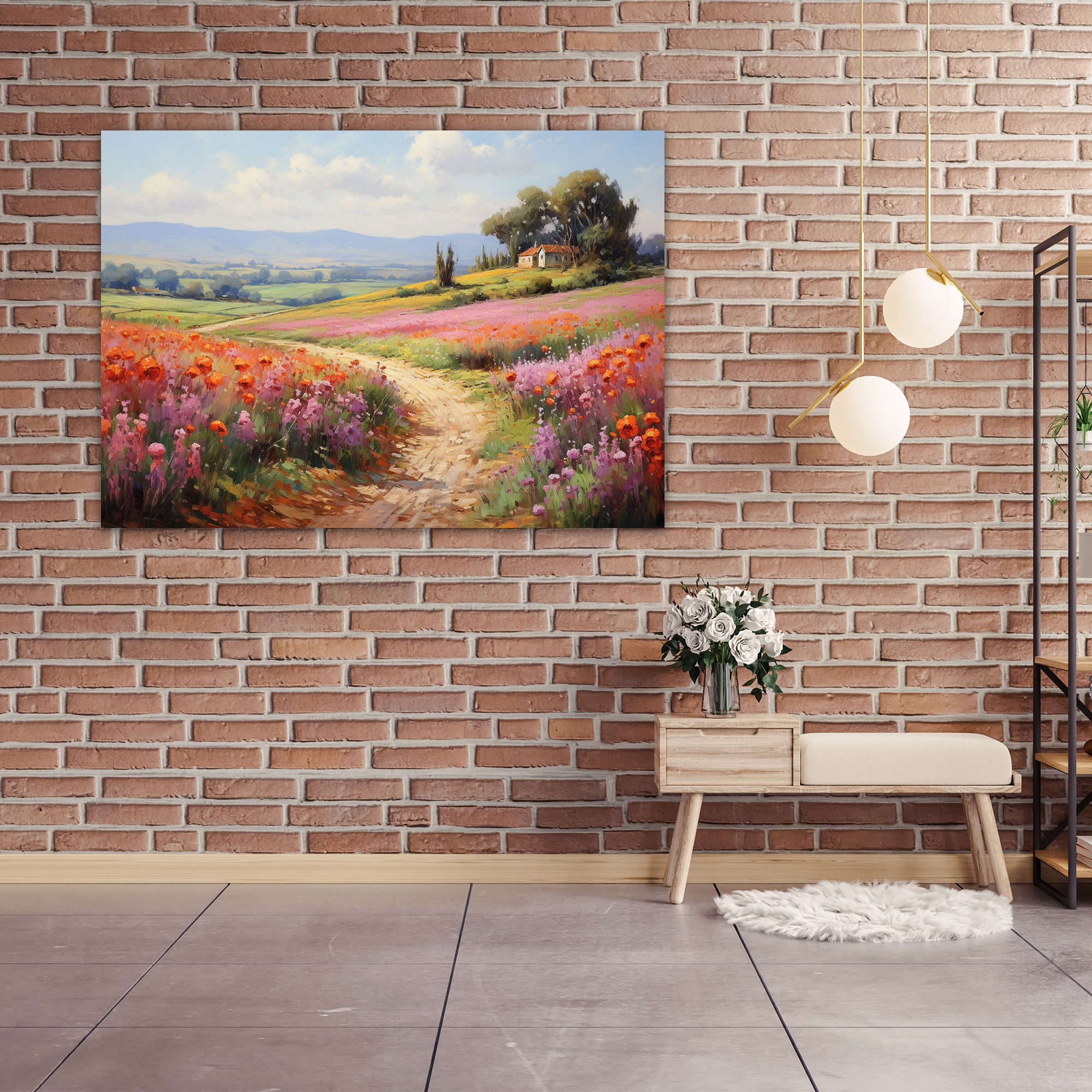 Rome Countryside Impressionist Canvas Print - Rome, Countryside Landscape, Impressionist Painting, Rome