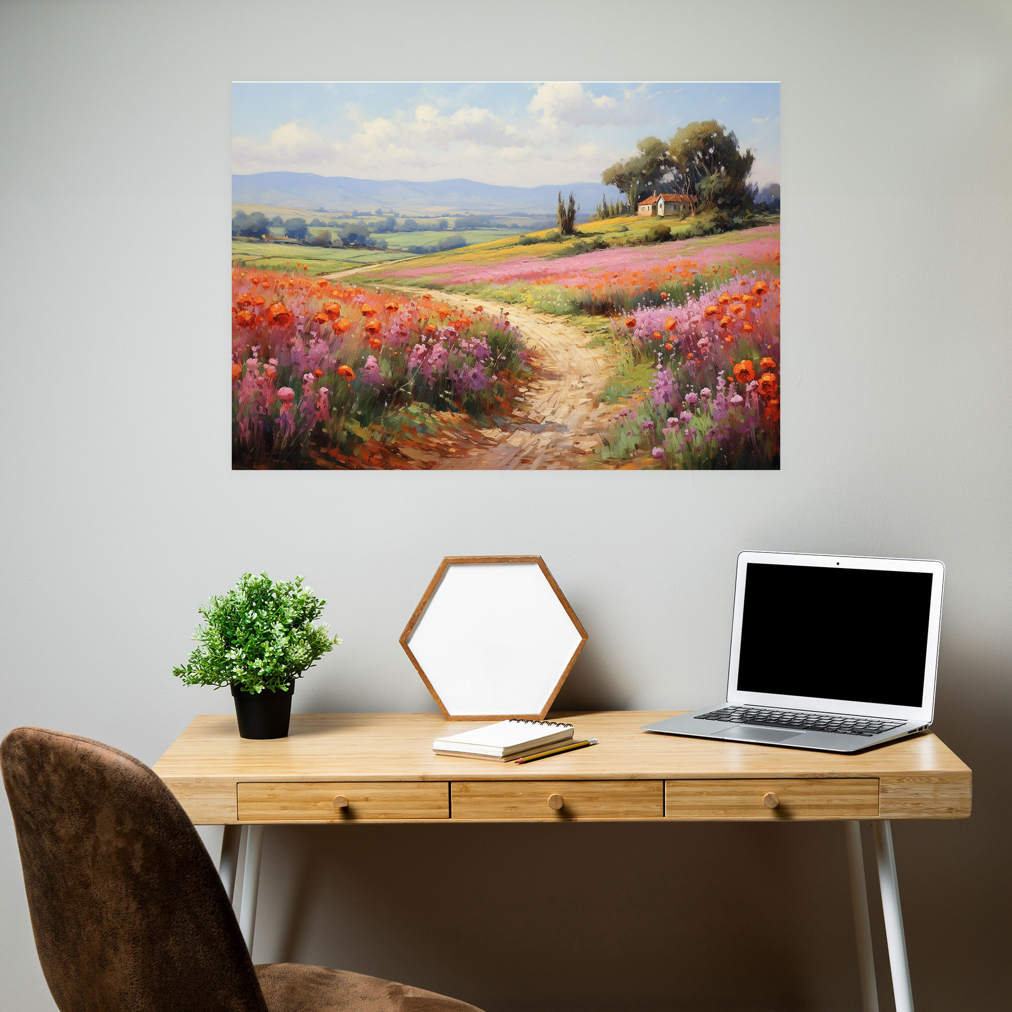 Rome Countryside Impressionist Canvas Print - Rome, Countryside Landscape, Impressionist Painting, Rome