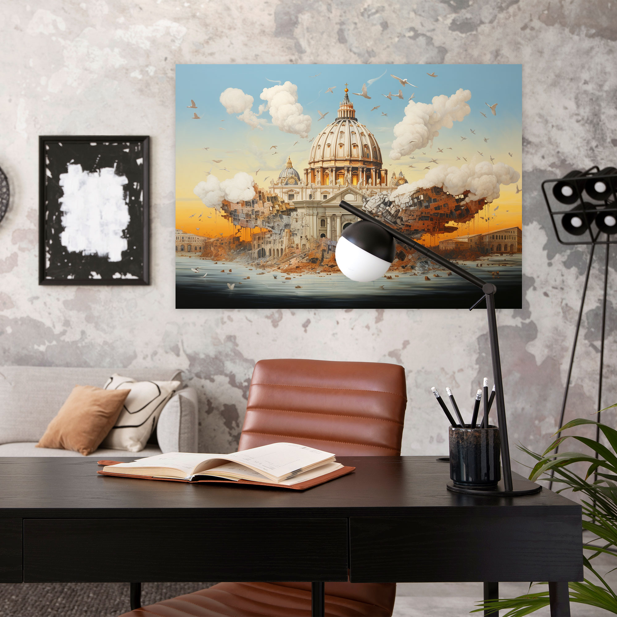 Surreal Rome Vatican Canvas Print - Rome, Dreamlike, Canvas Print, Wall Decoration